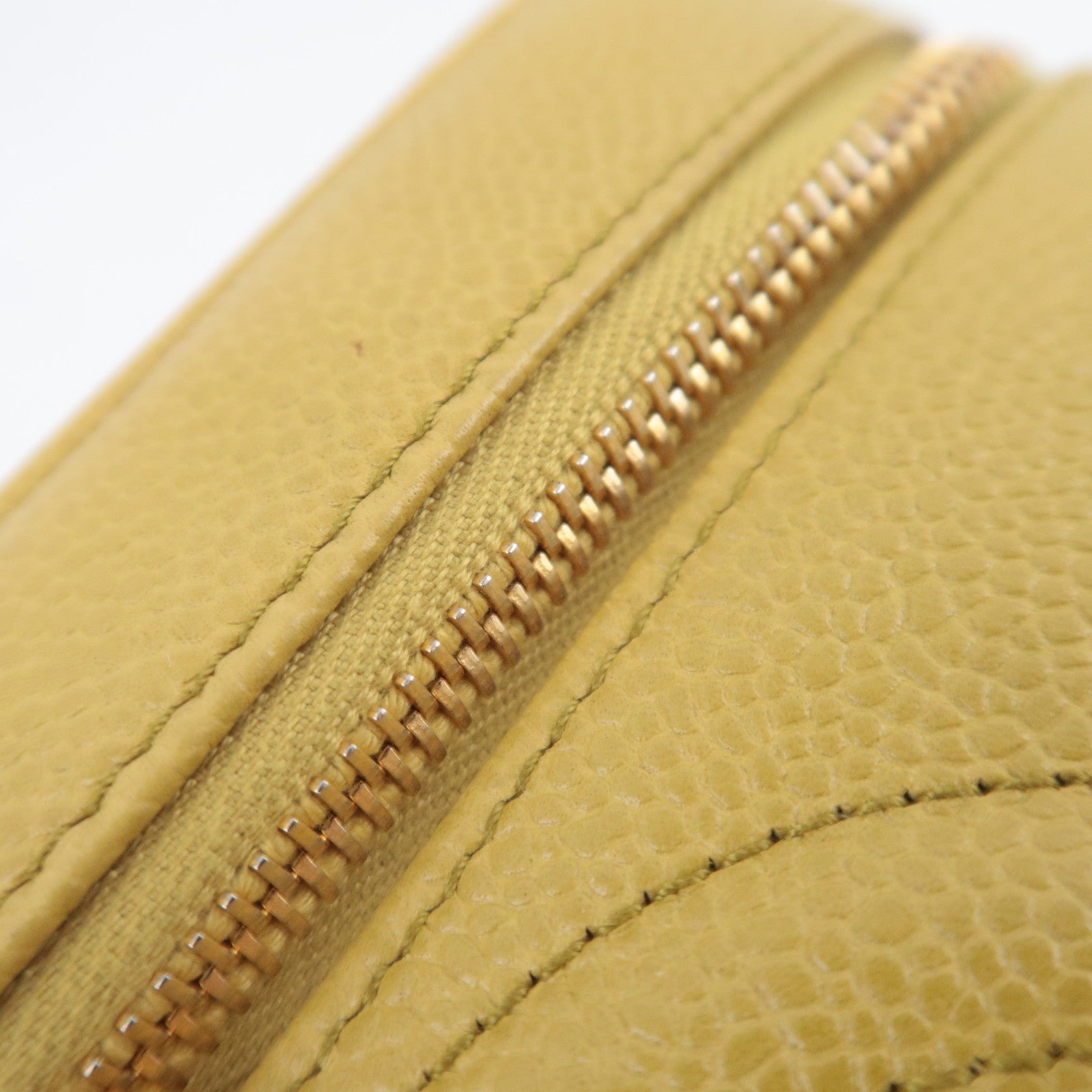 CHANEL Coco Mark Vanity Bag Caviarskin Lime Green Gold HDW