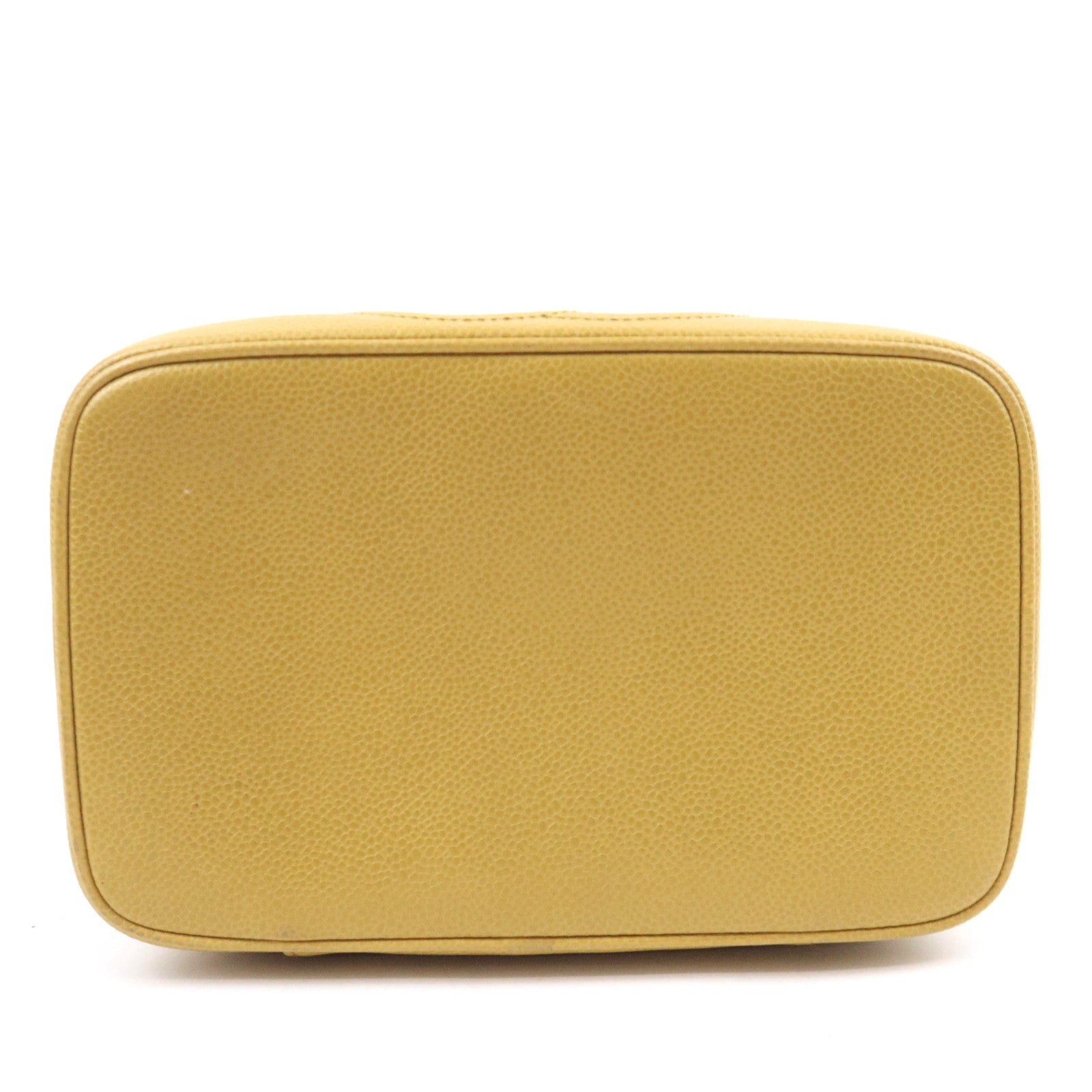 CHANEL Coco Mark Vanity Bag Caviarskin Lime Green Gold HDW