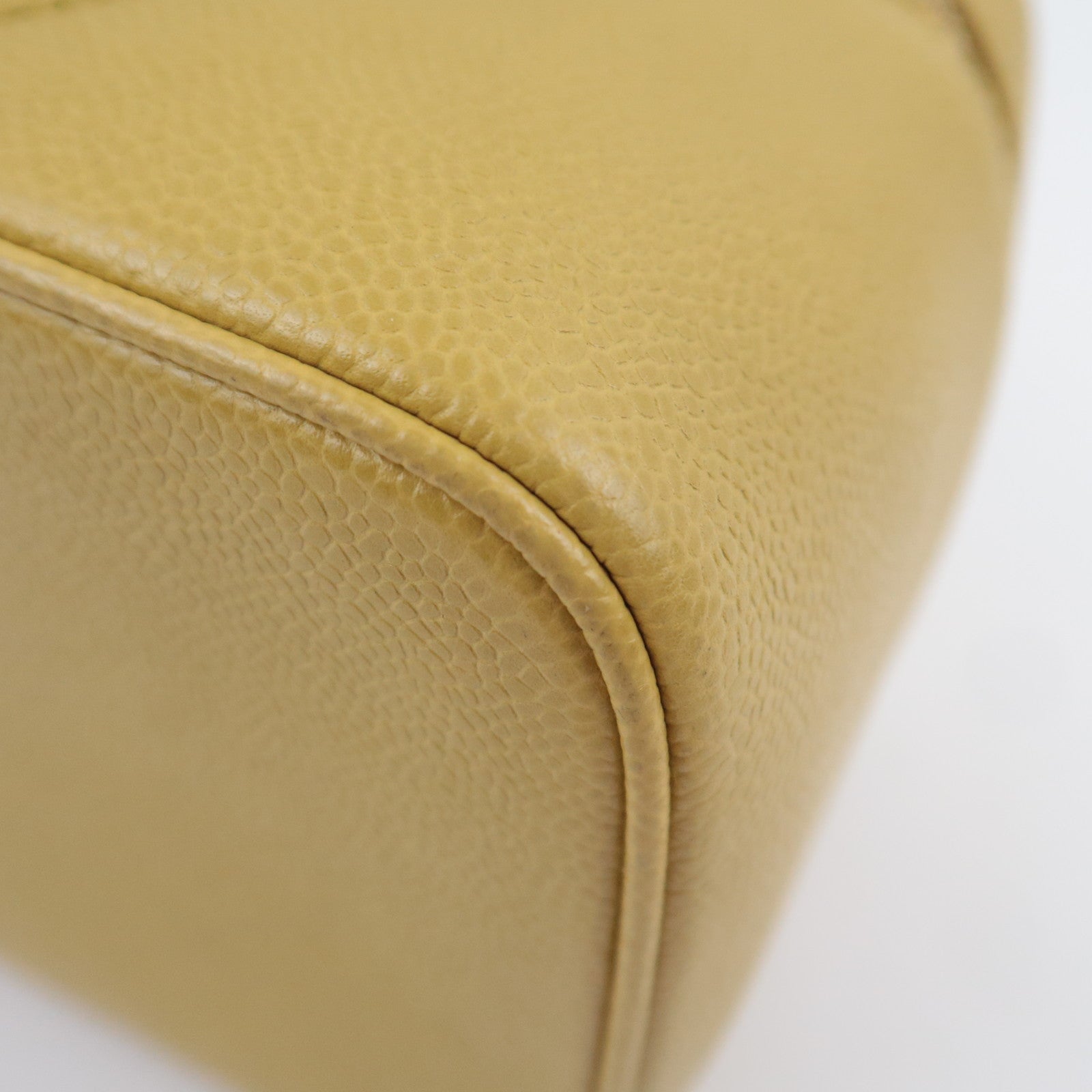 CHANEL Coco Mark Vanity Bag Caviarskin Lime Green Gold HDW