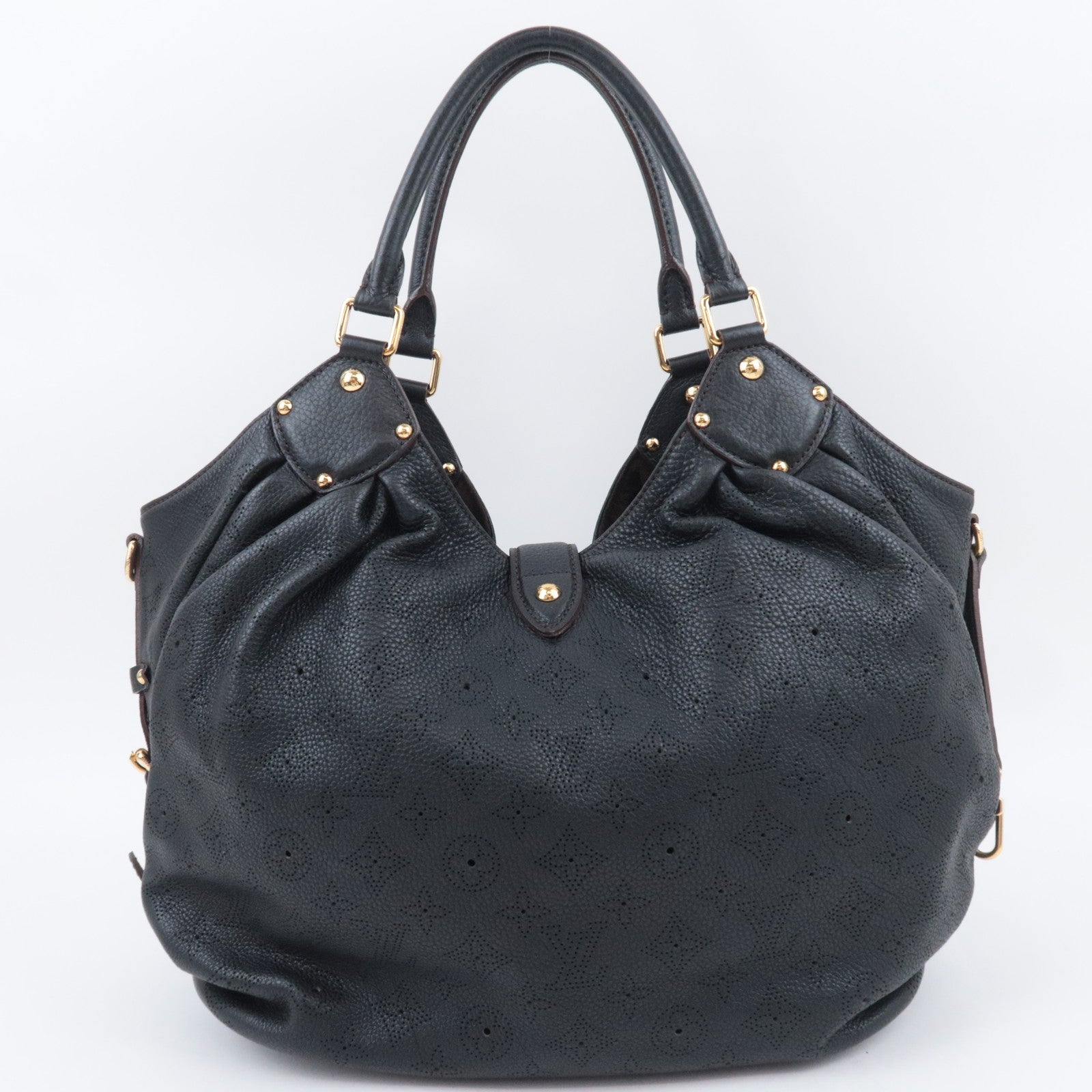 Louis Vuitton Monogram Mahina L Shoulder Bag Noir M95765