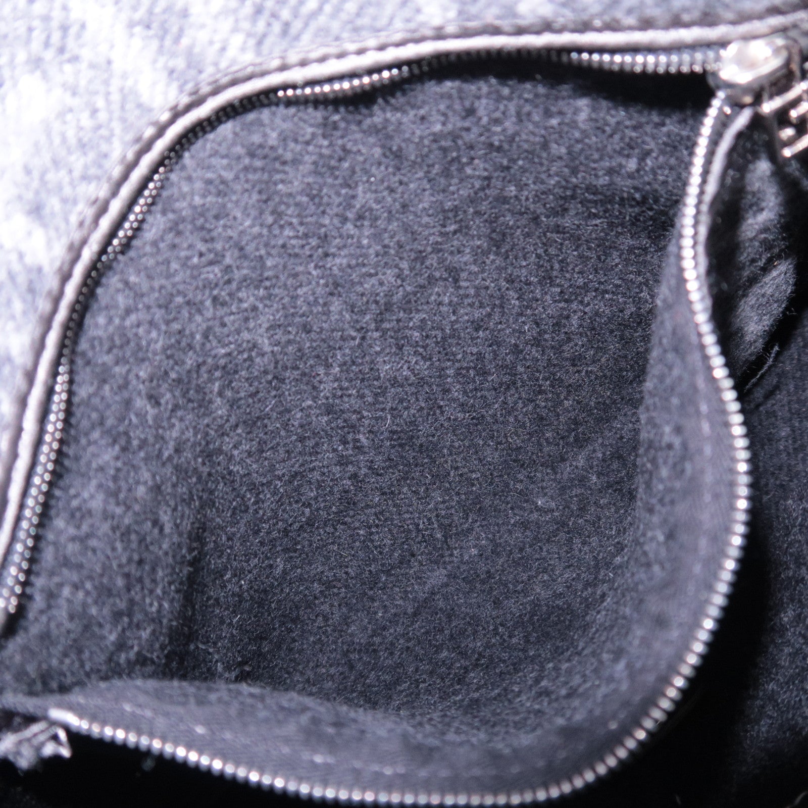 FENDI Zucca Mamma Baguette Cashmere Shoulder Bag Gray