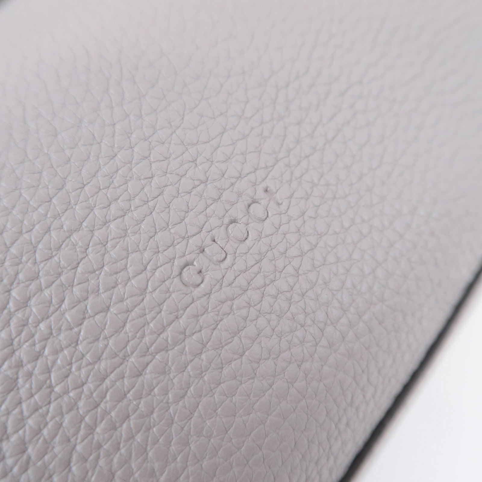 GUCCI Bamboo Daily 2Way Leather Handbag Gray 370830