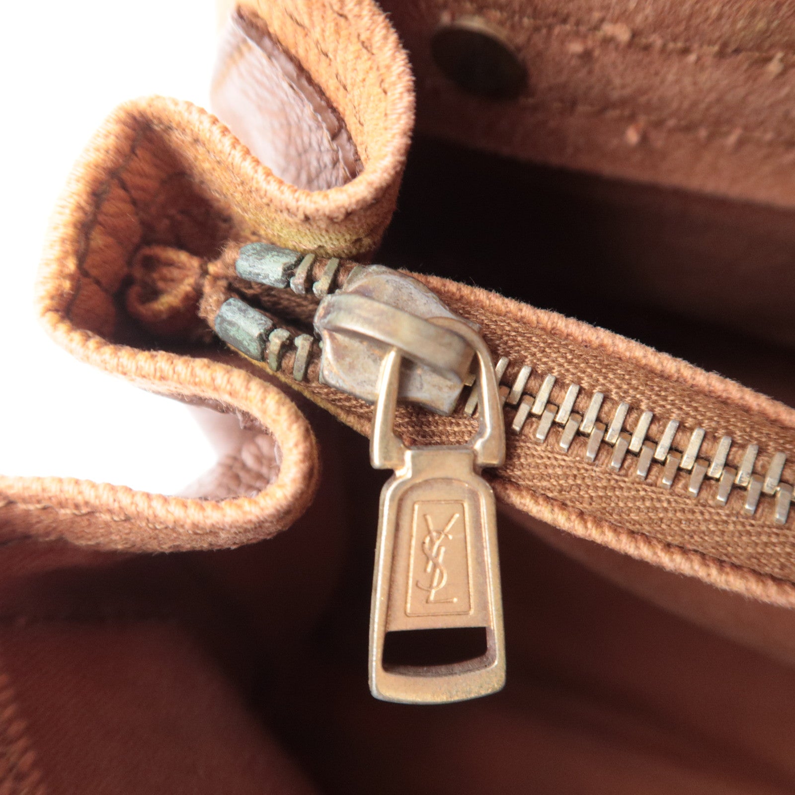 SAINT LAURENT YSL Muse Two 2Way Handbag Brown 283761