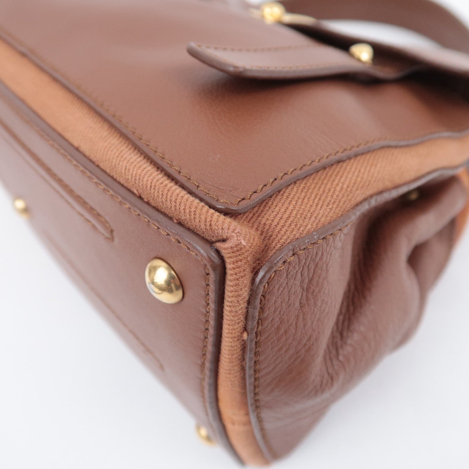 SAINT LAURENT YSL Muse Two 2Way Handbag Brown 283761