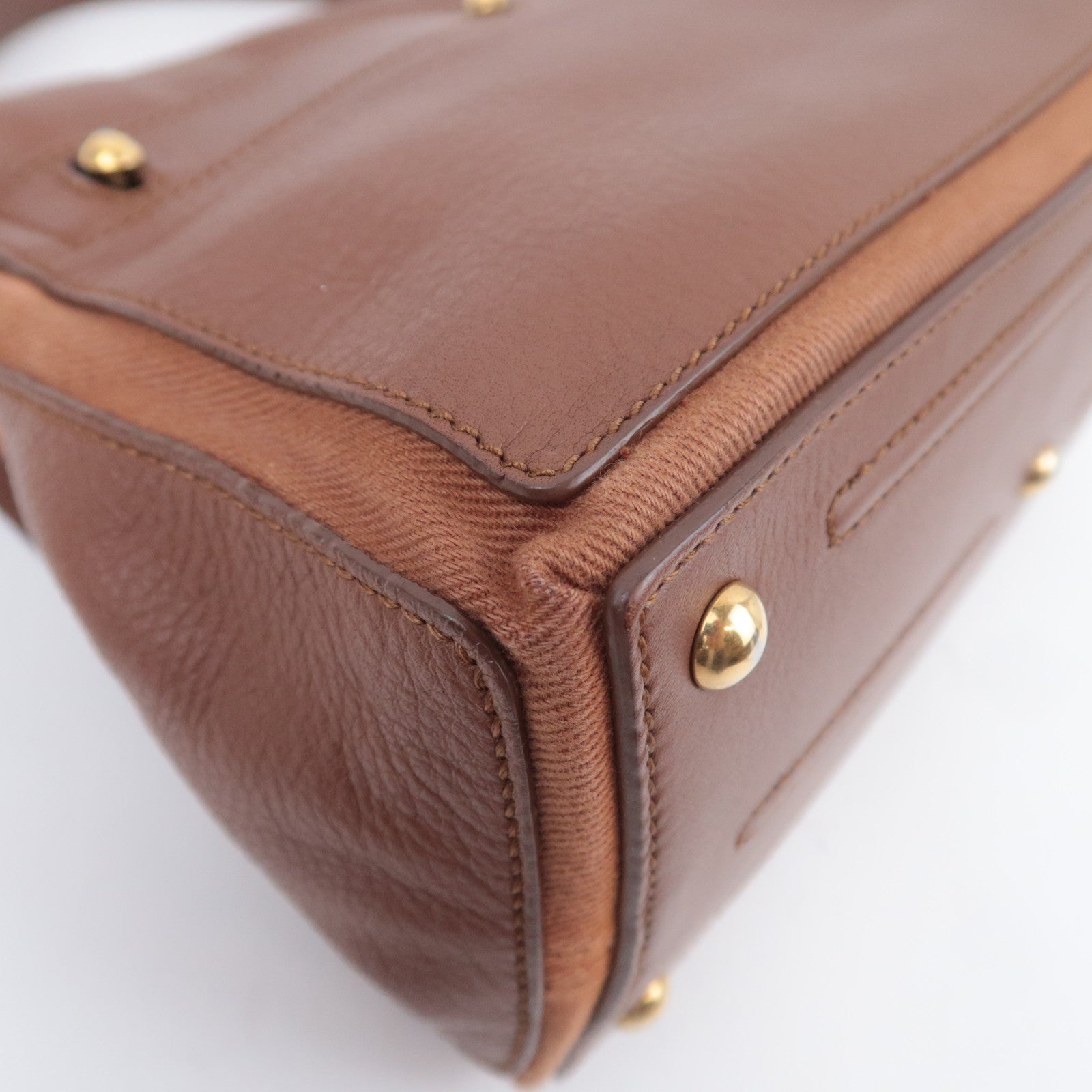 SAINT LAURENT YSL Muse Two 2Way Handbag Brown 283761