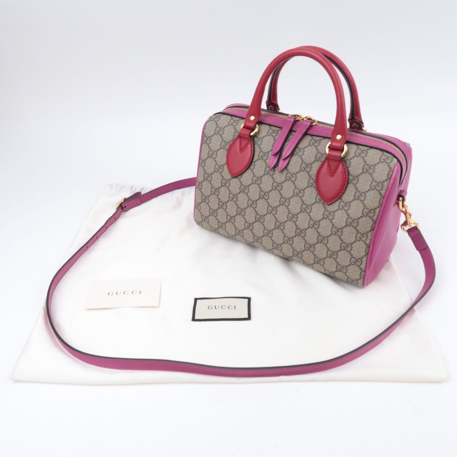 GUCCI 2Way GG Supreme Handbag Bag 409529