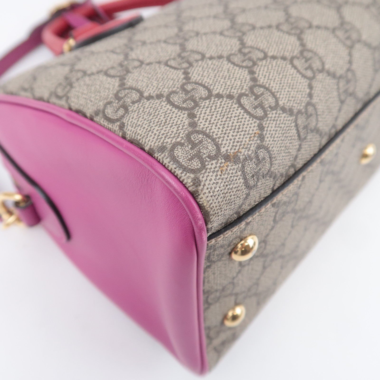 GUCCI 2Way GG Supreme Handbag Bag 409529