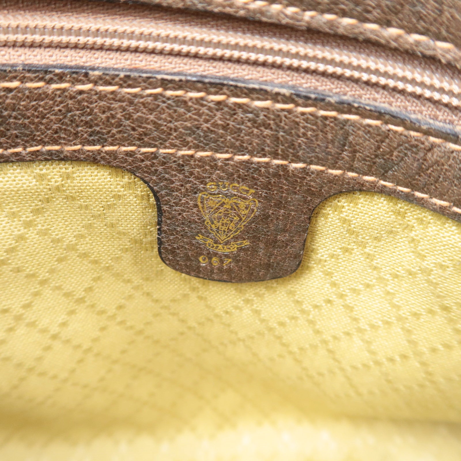 GUCCI Old Gucci GG Plus 2Way Handbag Beige