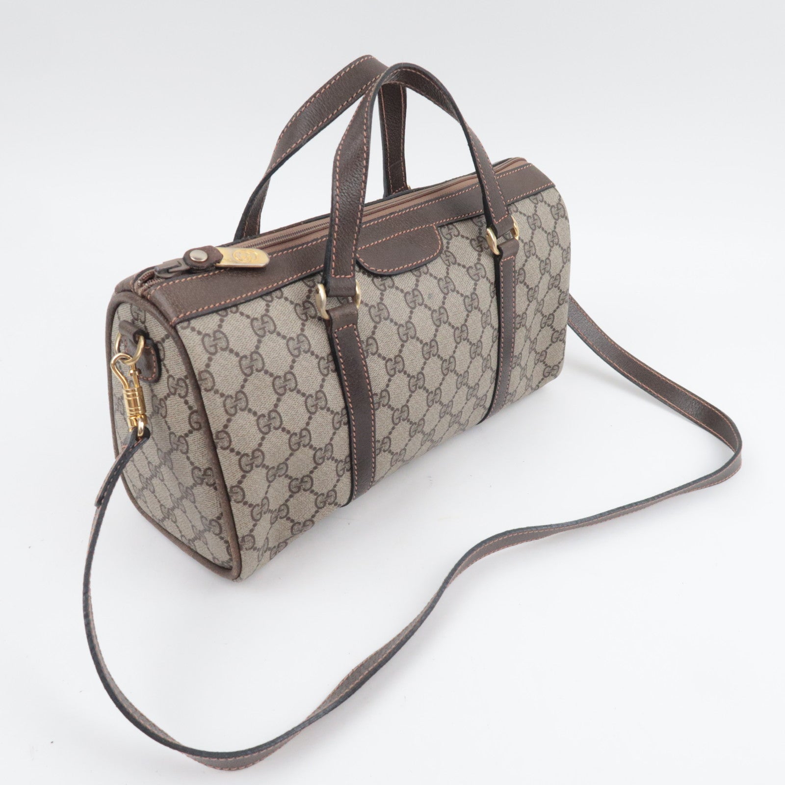 GUCCI Old Gucci GG Plus 2Way Handbag Beige
