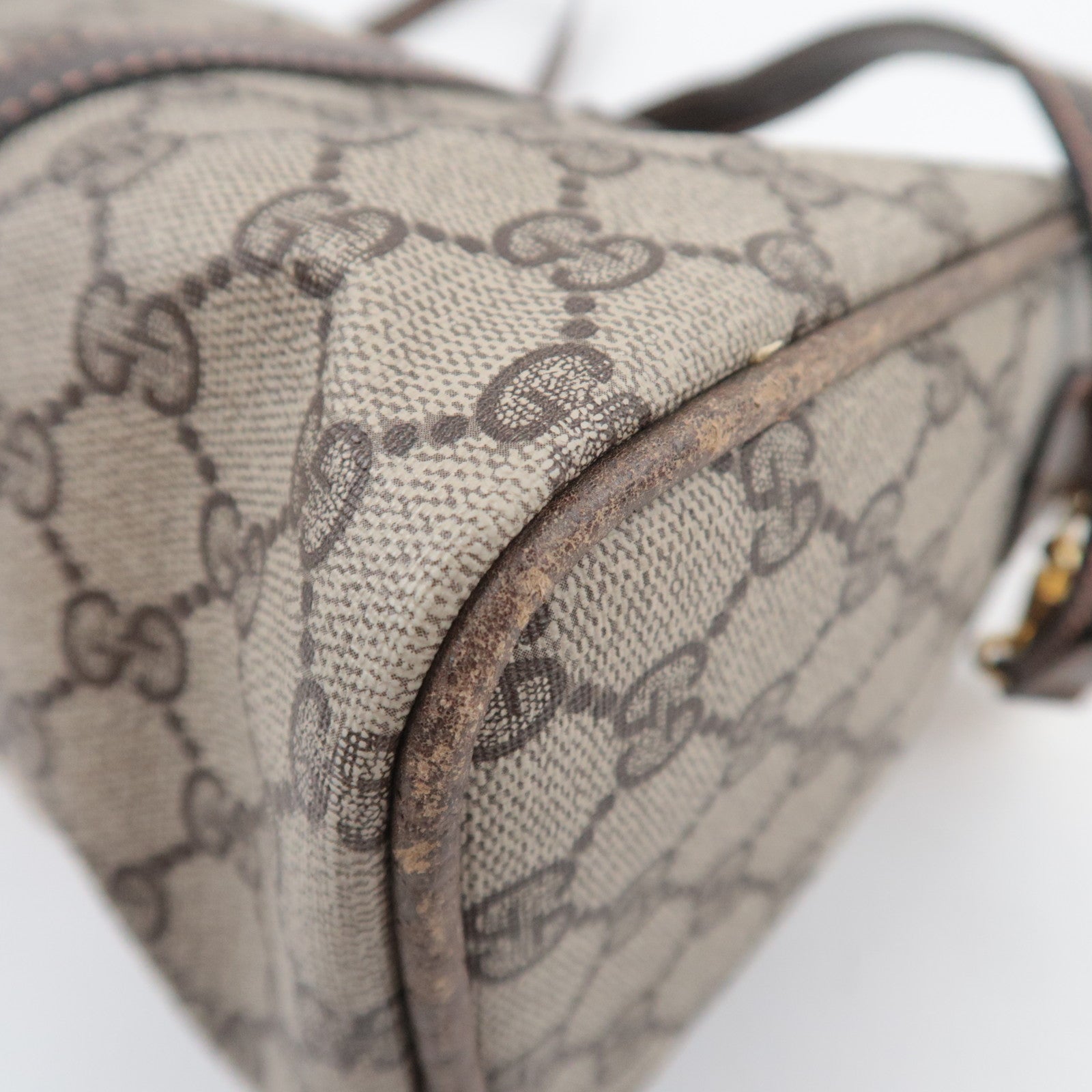 GUCCI Old Gucci GG Plus 2Way Handbag Beige