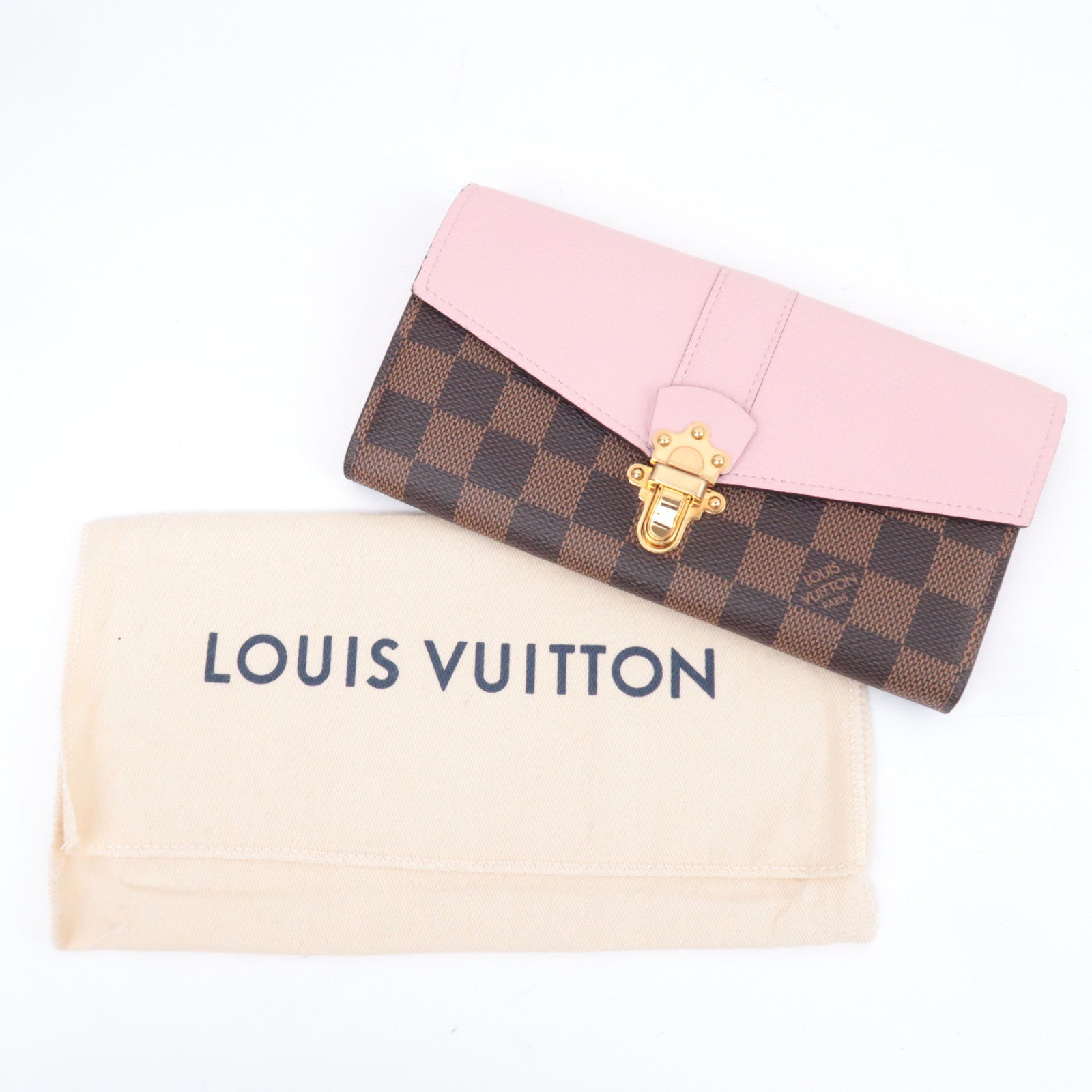 Louis Vuitton Damier Portefeuille Clapton Wallet Magnolia N64447