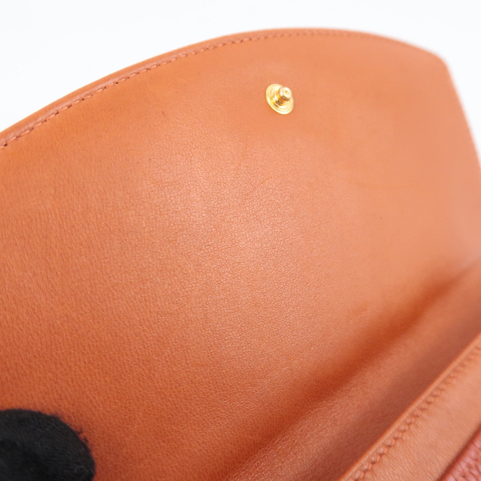 CHANEL Coco Mark Wallet Caviarskin Orange