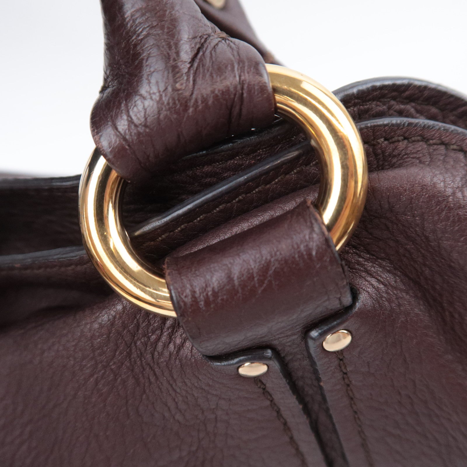 CELINE Bittersweet Leather Shoulder Bag Brown