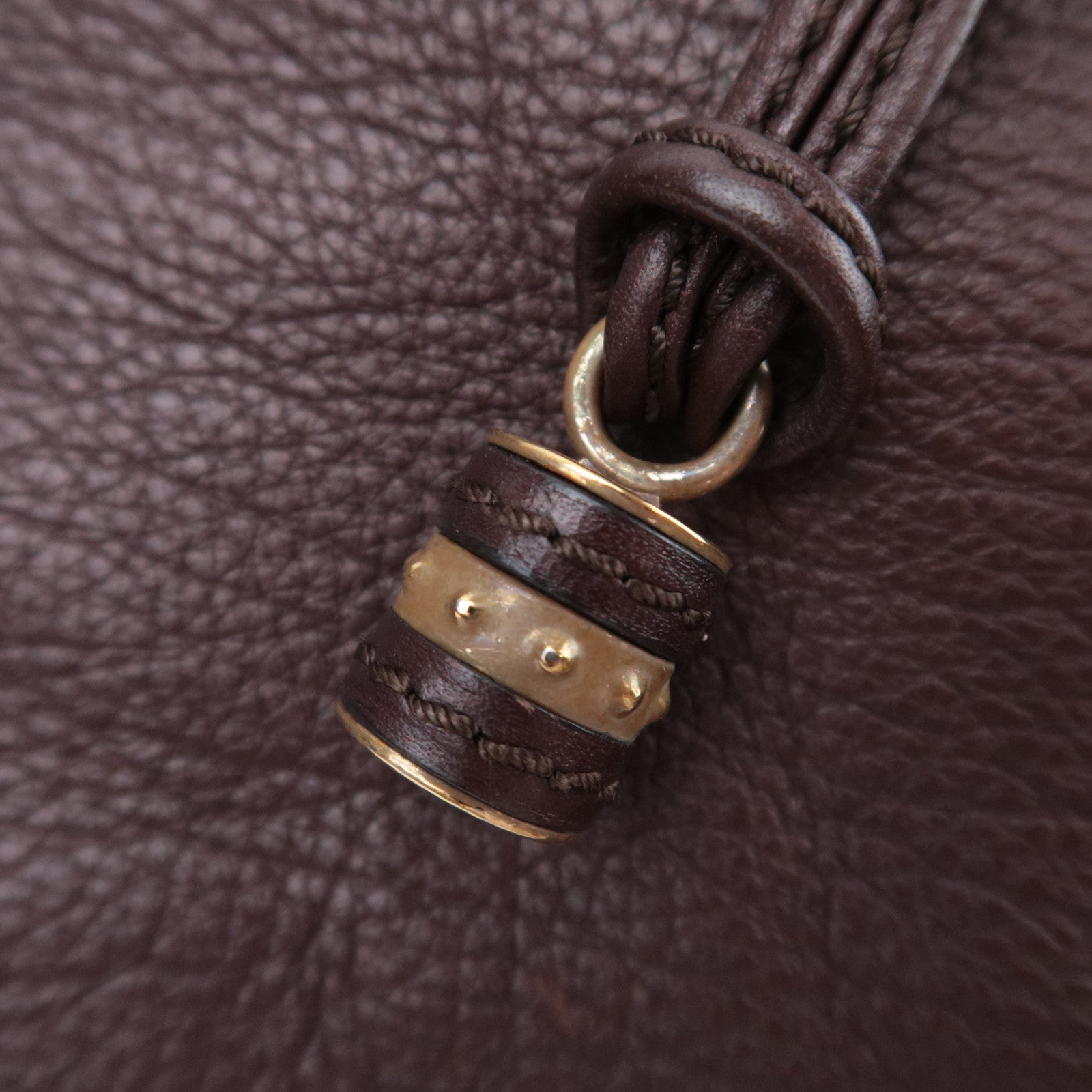 CELINE Bittersweet Leather Shoulder Bag Brown