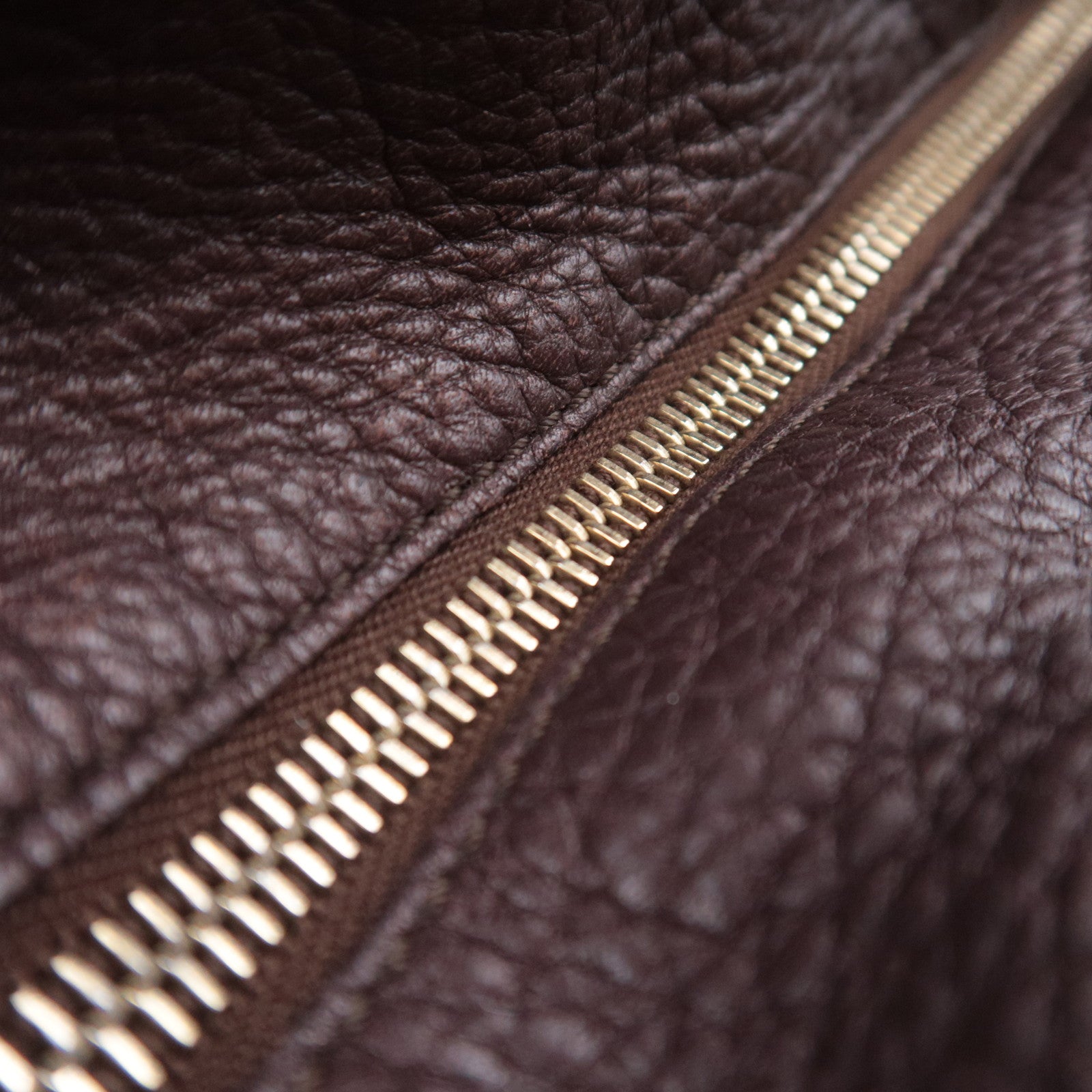 CELINE Bittersweet Leather Shoulder Bag Brown