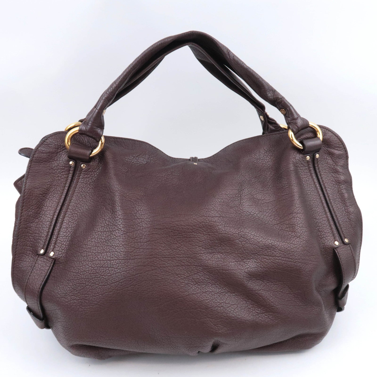 CELINE Bittersweet Leather Shoulder Bag Brown