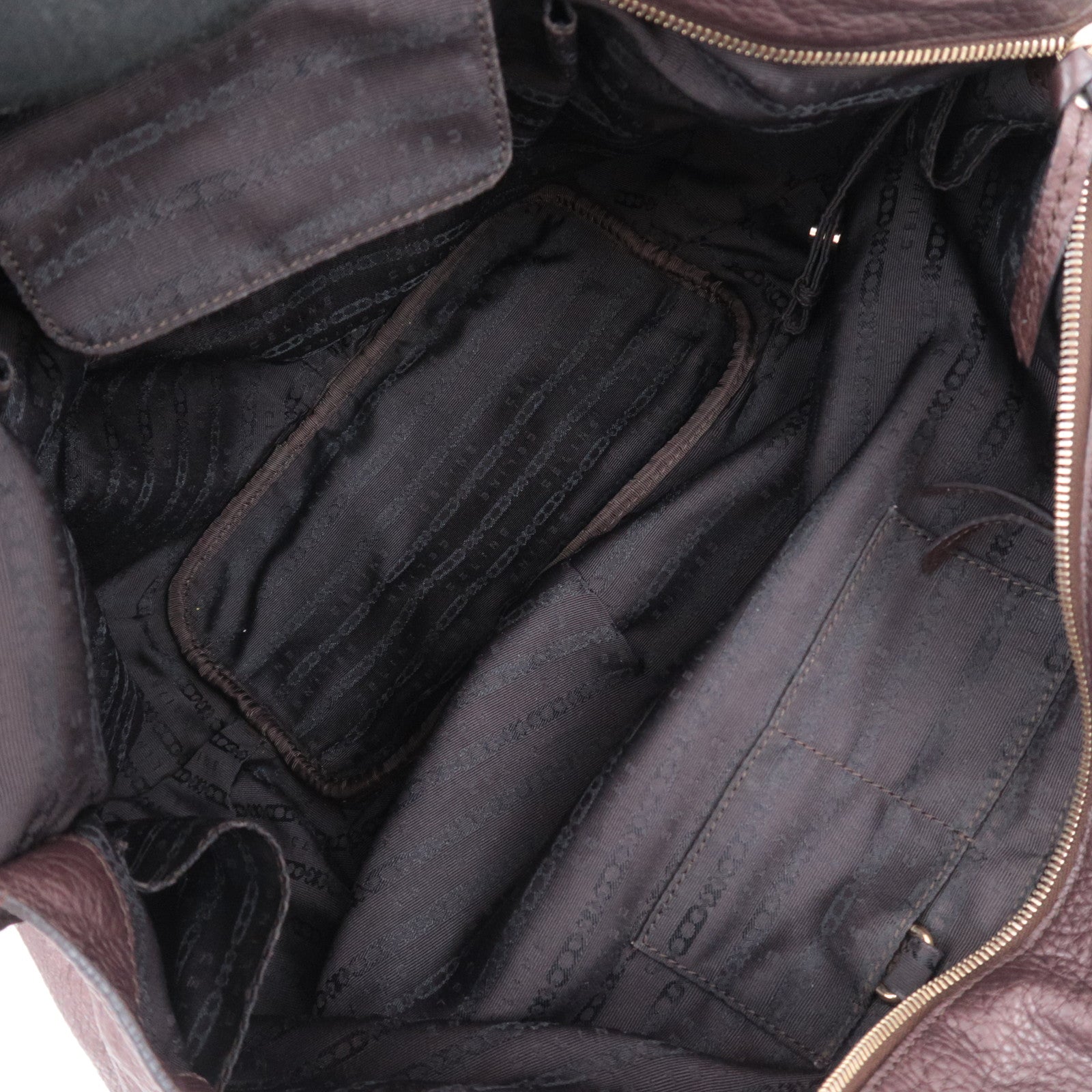 CELINE Bittersweet Leather Shoulder Bag Brown