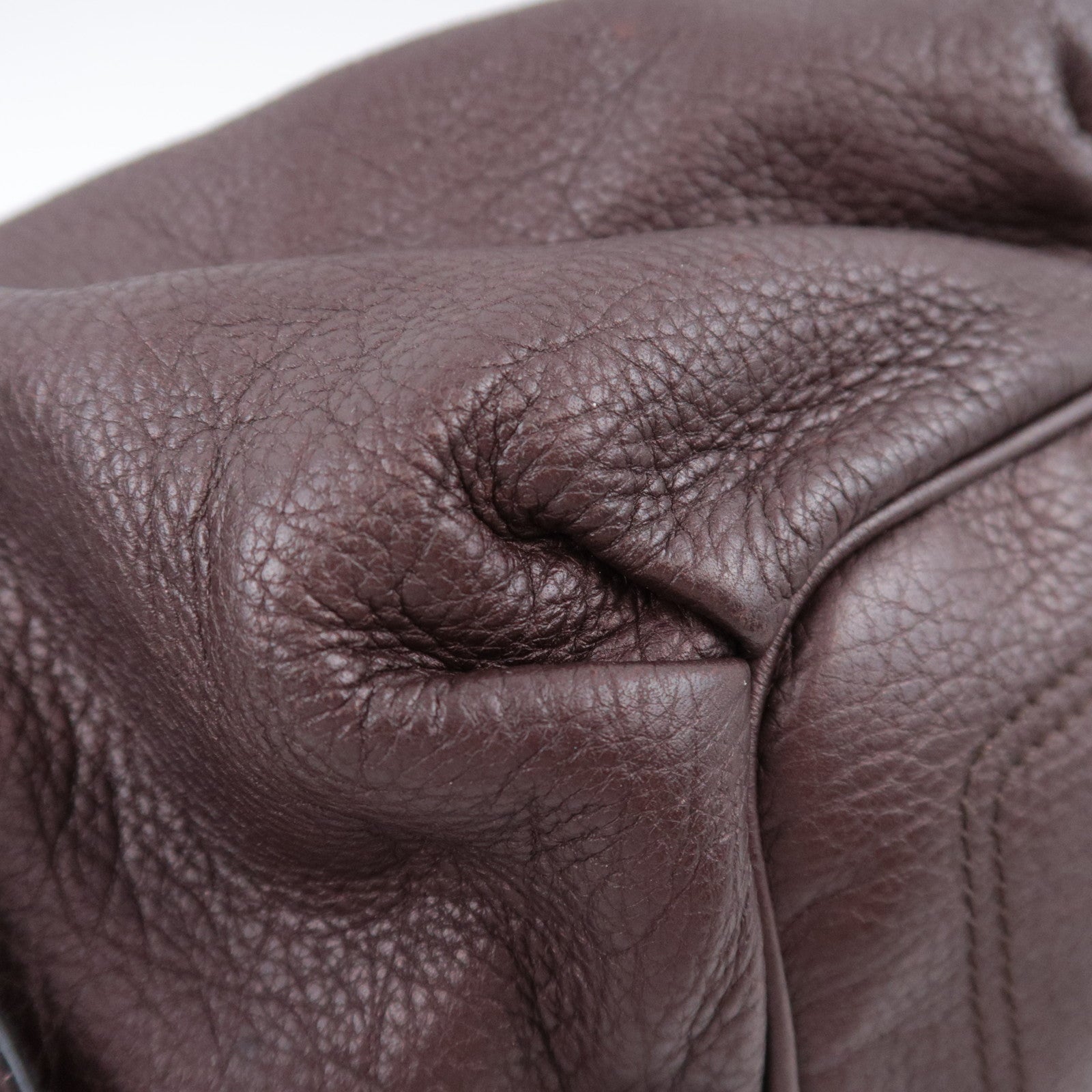 CELINE Bittersweet Leather Shoulder Bag Brown