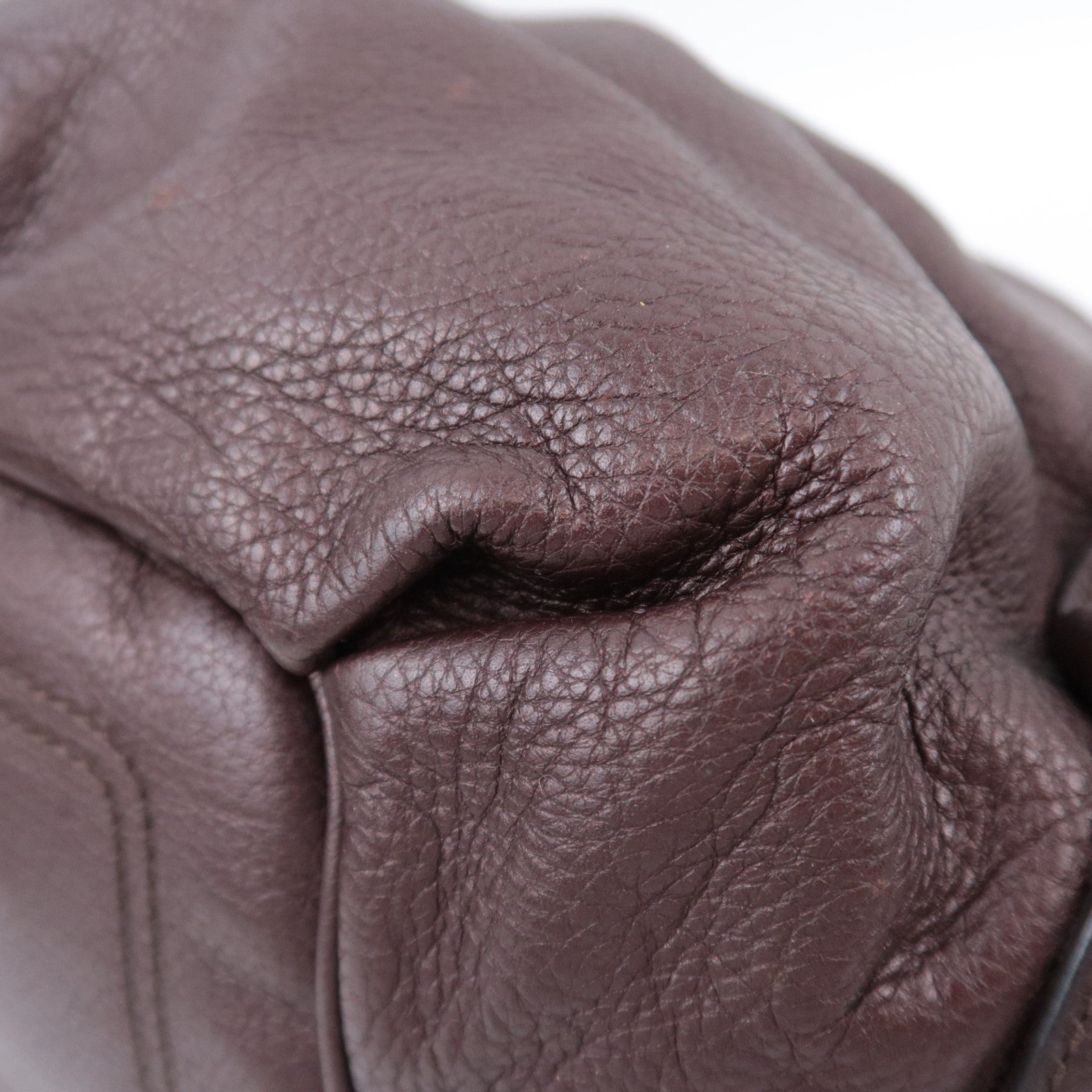 CELINE Bittersweet Leather Shoulder Bag Brown