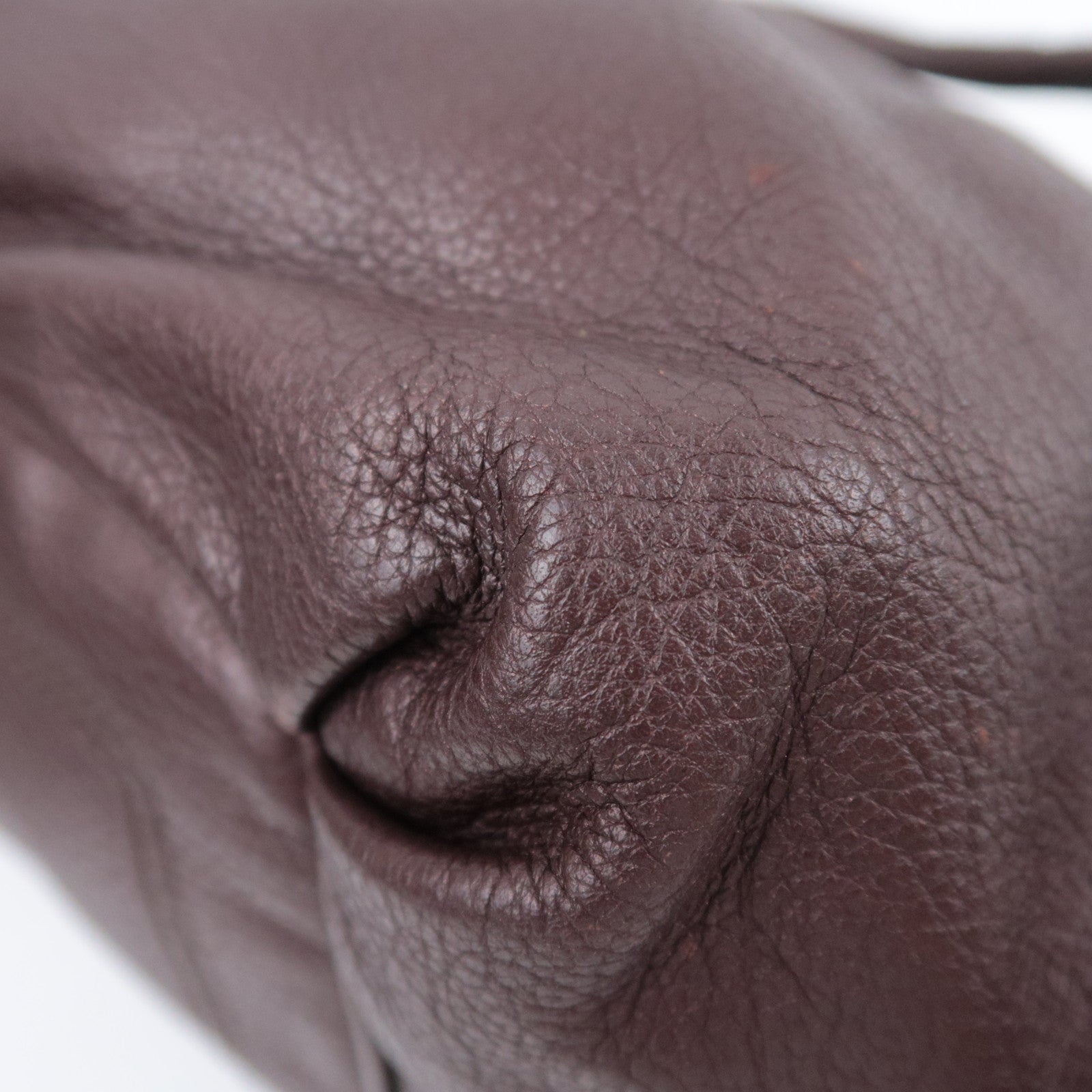 CELINE Bittersweet Leather Shoulder Bag Brown