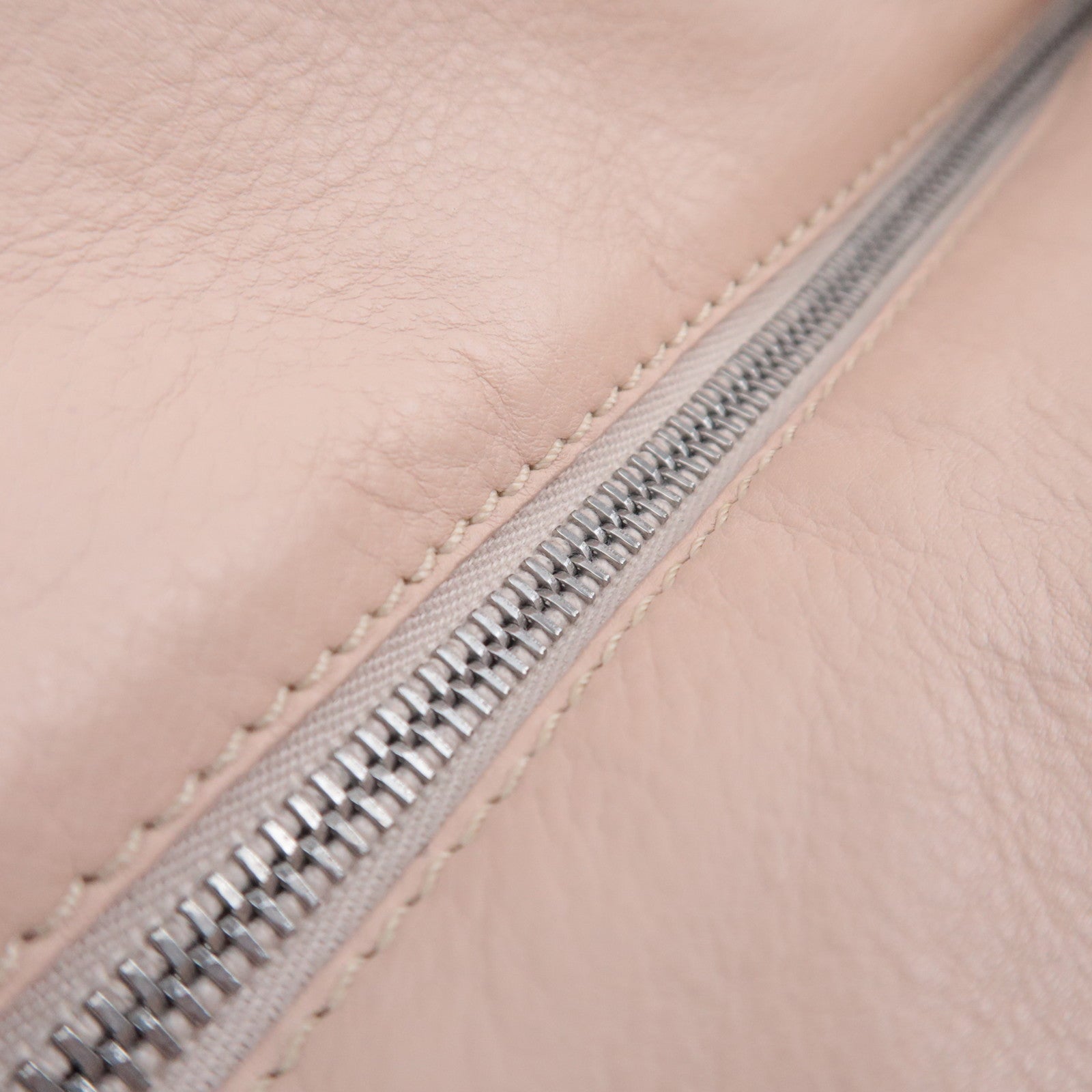 CELINE Bittersweet Leather Shoulder Bag Pink Beige