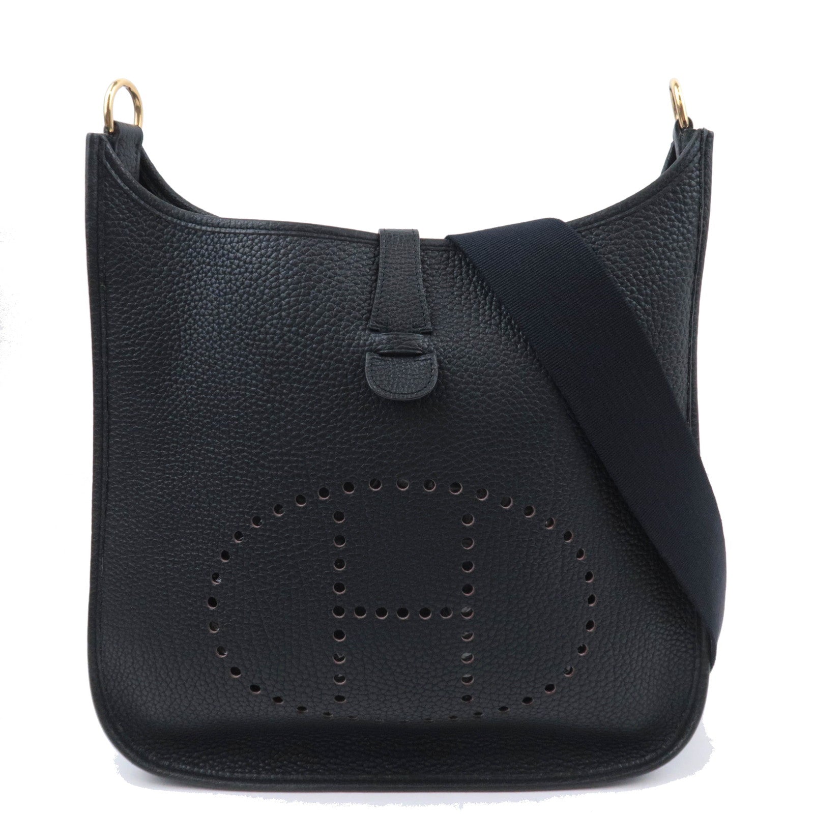 HERMES Evelyn 1 GM □O Stamp(2011) Taurillon Clemence Black91811