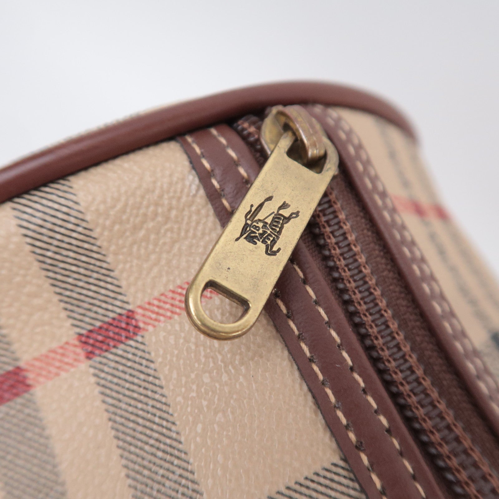 BURBERRY burberrys Nova Plaid 2Way PVC Boston Bag