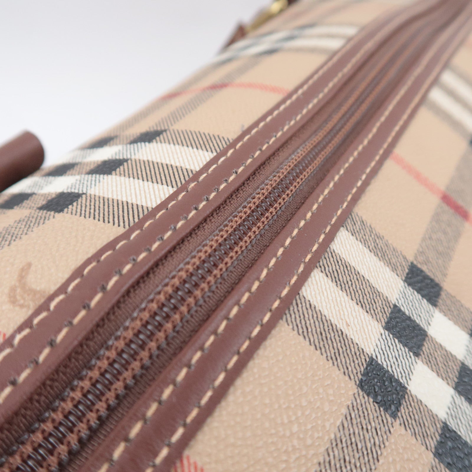 BURBERRY burberrys Nova Plaid 2Way PVC Boston Bag