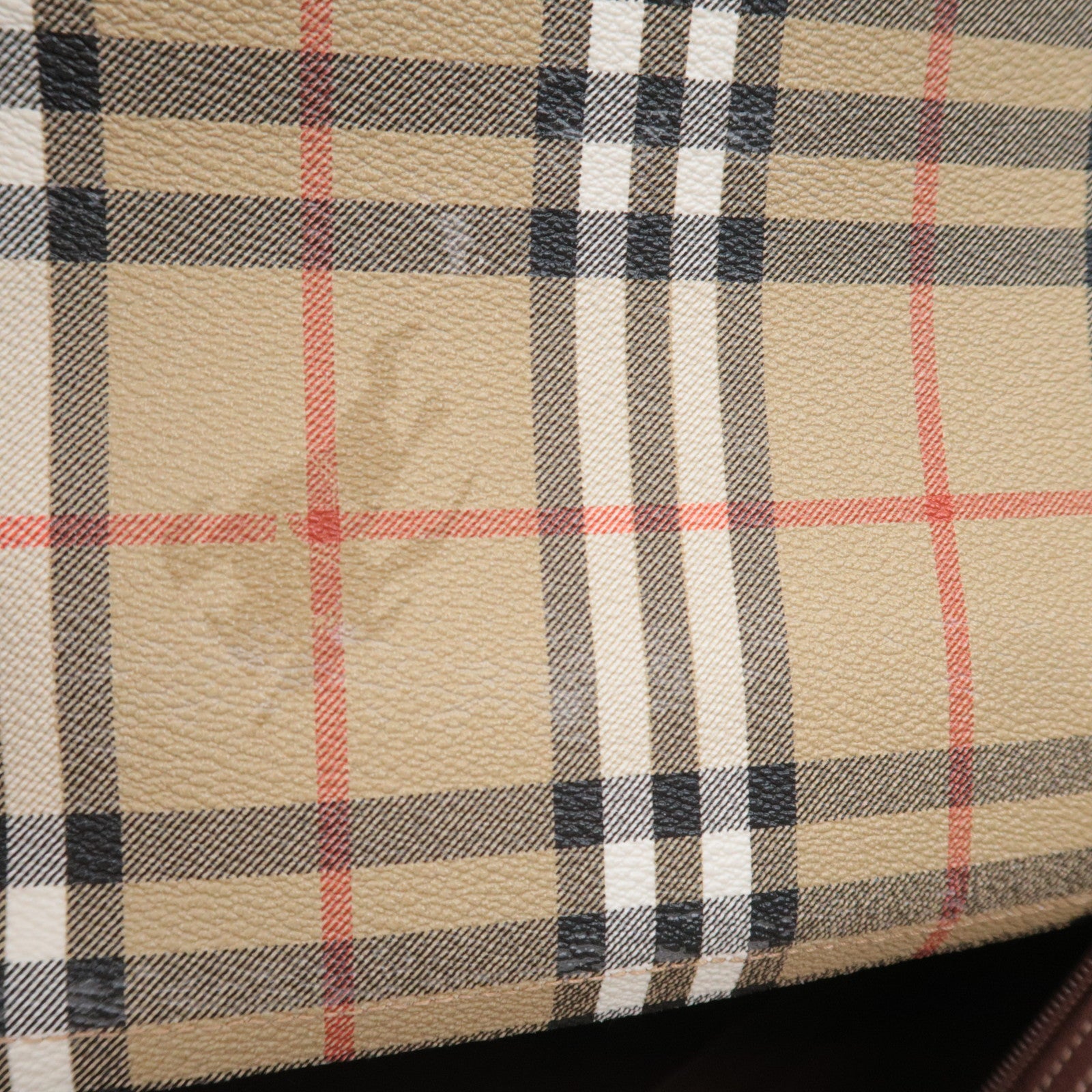 BURBERRY burberrys Nova Plaid 2Way PVC Boston Bag