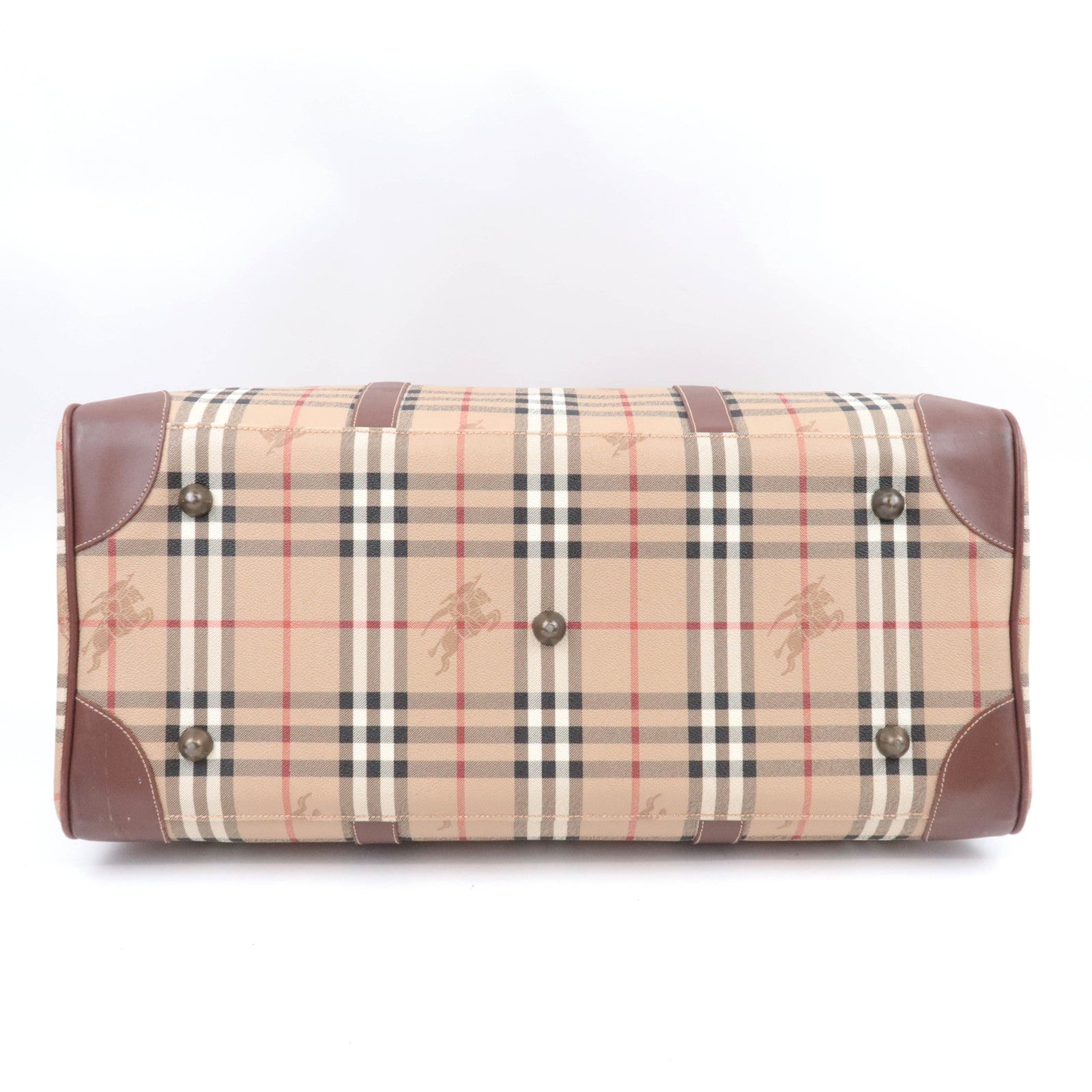 BURBERRY burberrys Nova Plaid 2Way PVC Boston Bag