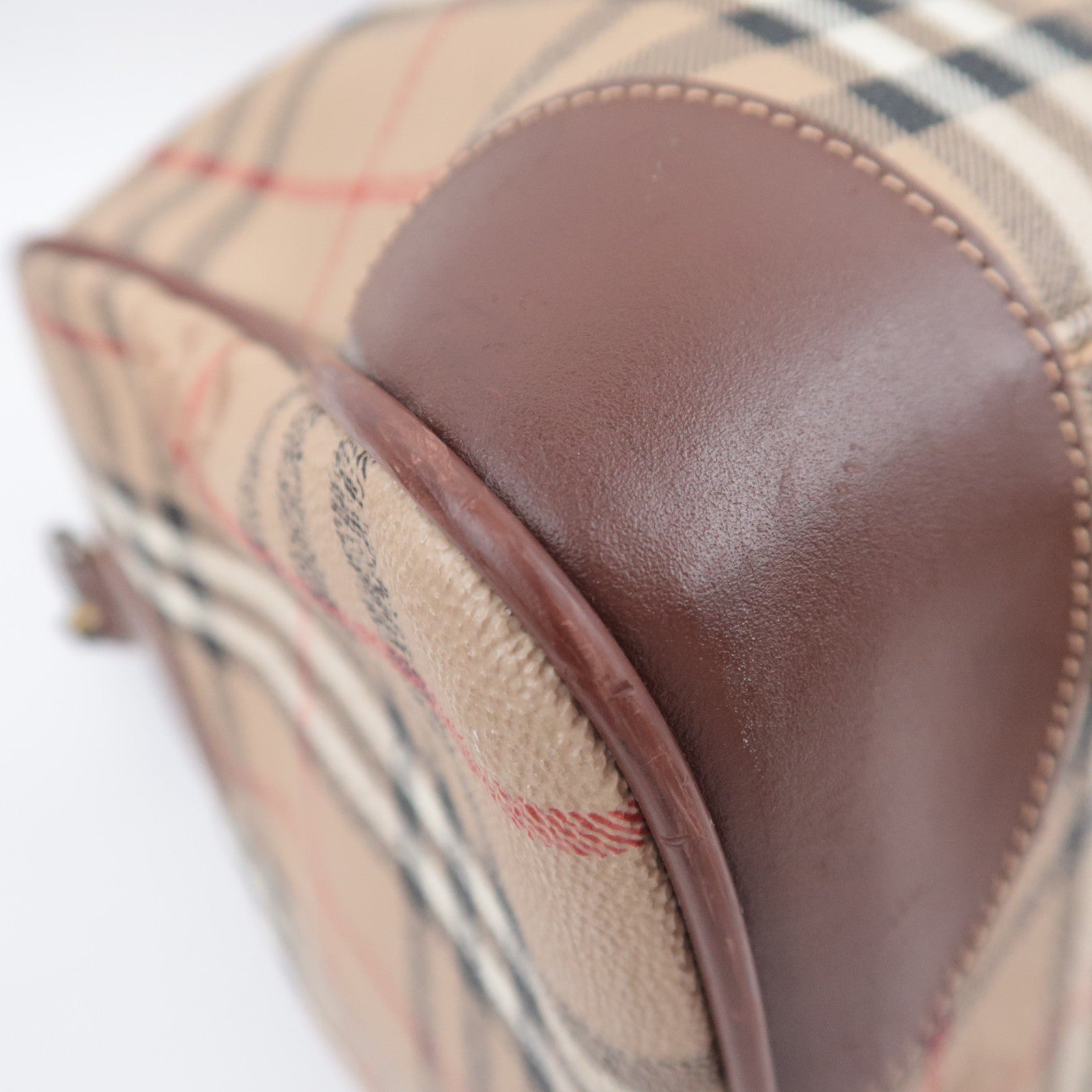 BURBERRY burberrys Nova Plaid 2Way PVC Boston Bag