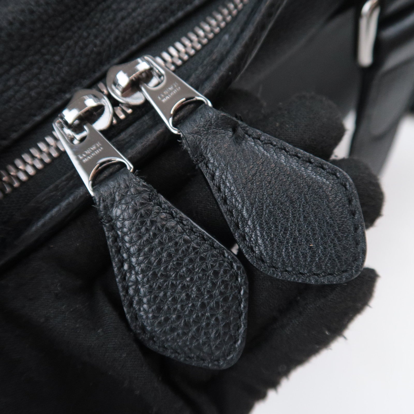 LOEWE 2Way Leather Handbag Black