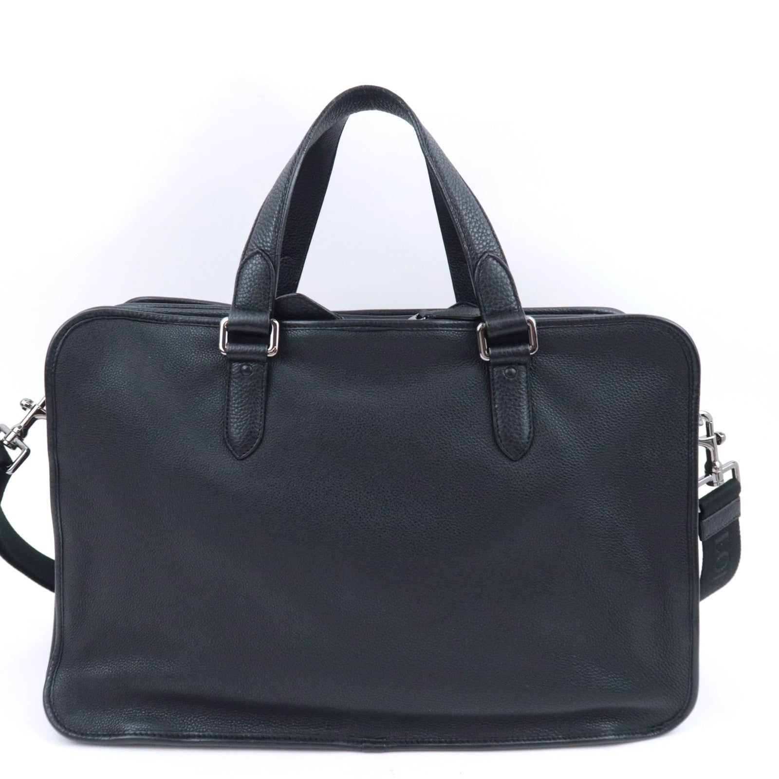 LOEWE 2Way Leather Handbag Black