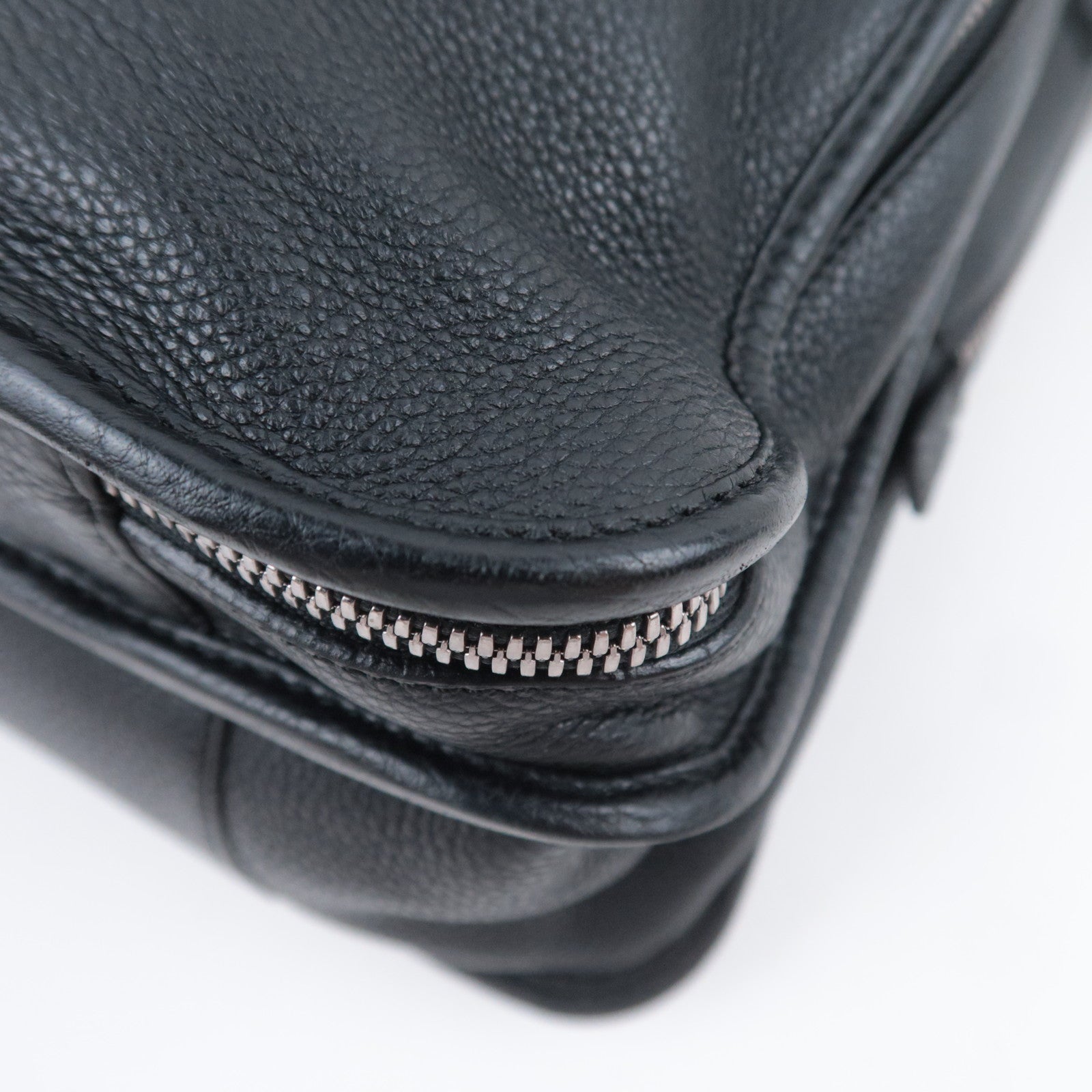 LOEWE 2Way Leather Handbag Black