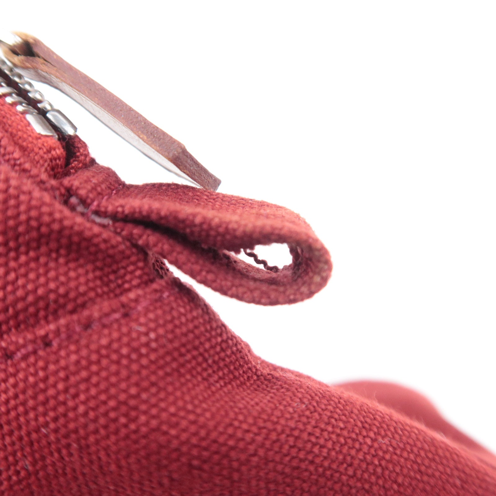 HERMES Bolide Pouch MM Cosmetic Pouch Red