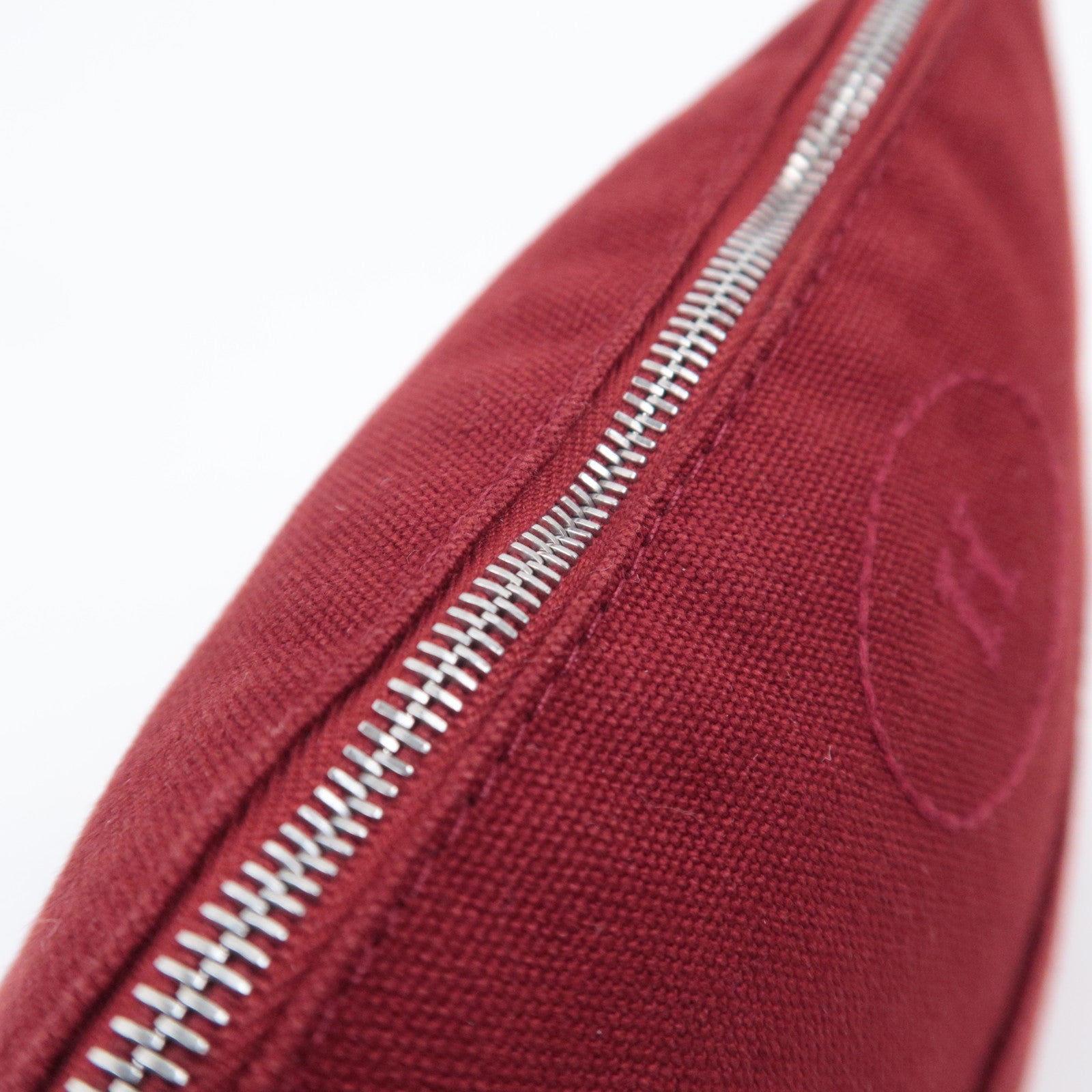 HERMES Bolide Pouch MM Cosmetic Pouch Red