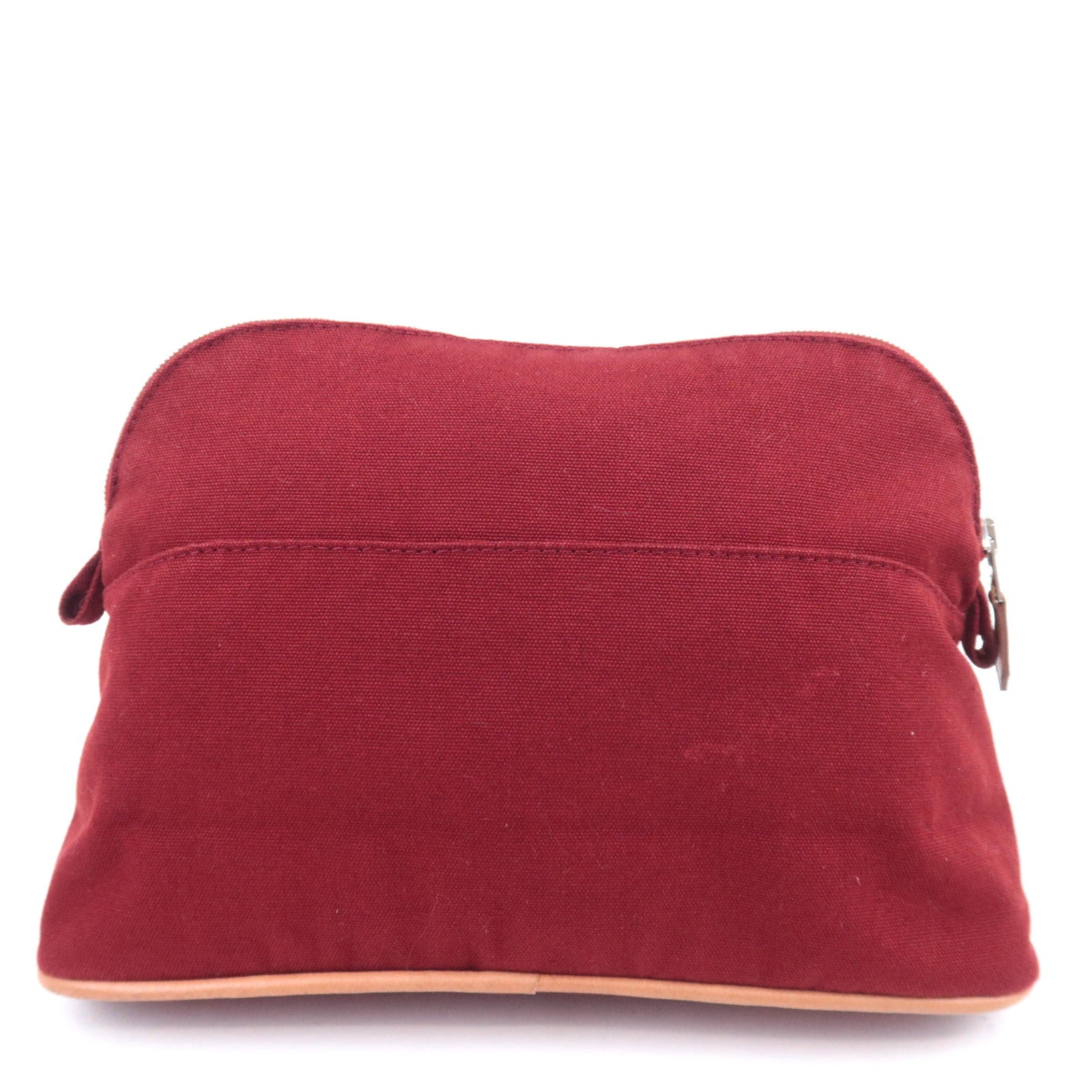HERMES Bolide Pouch MM Cosmetic Pouch Red