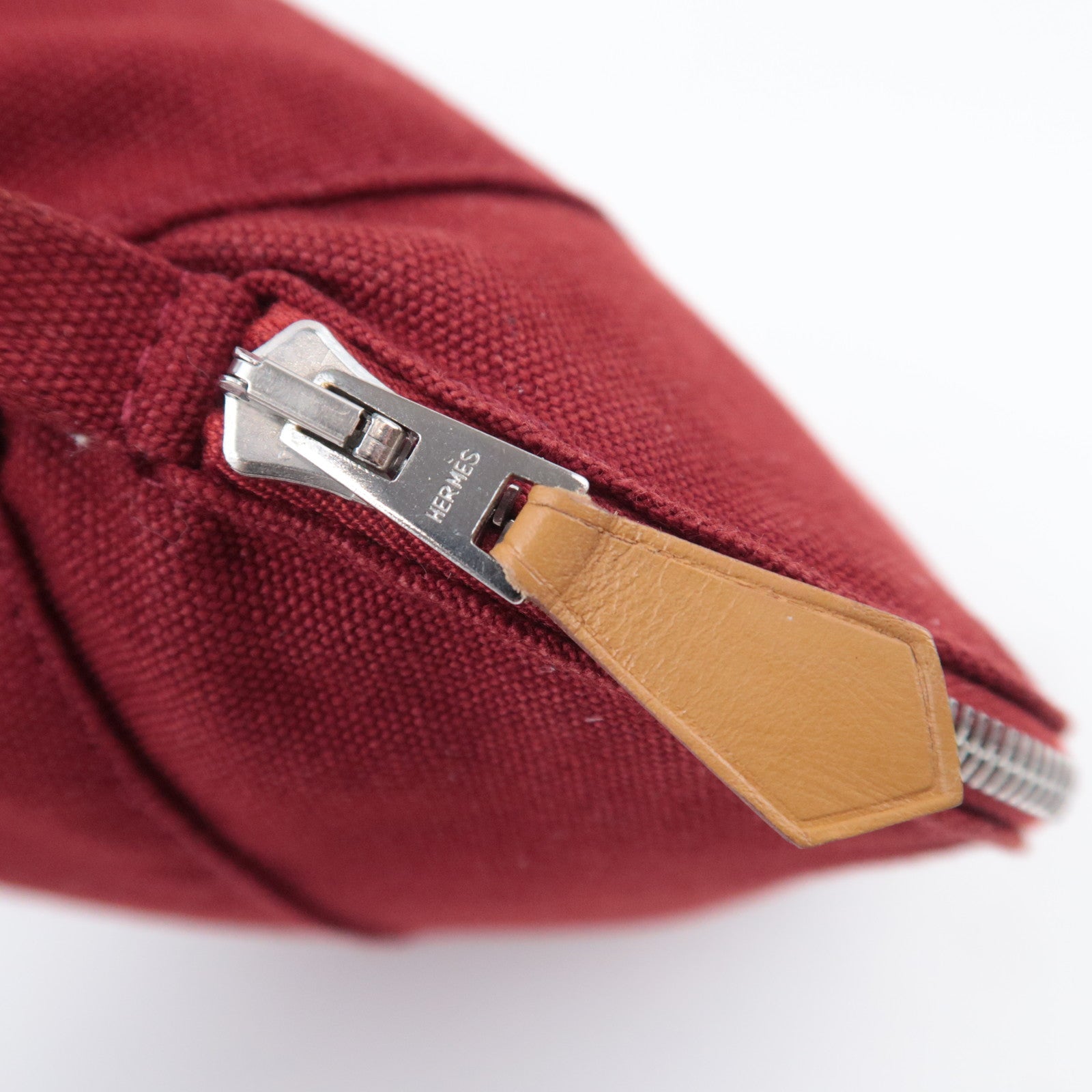 HERMES Bolide Pouch MM Cosmetic Pouch Red