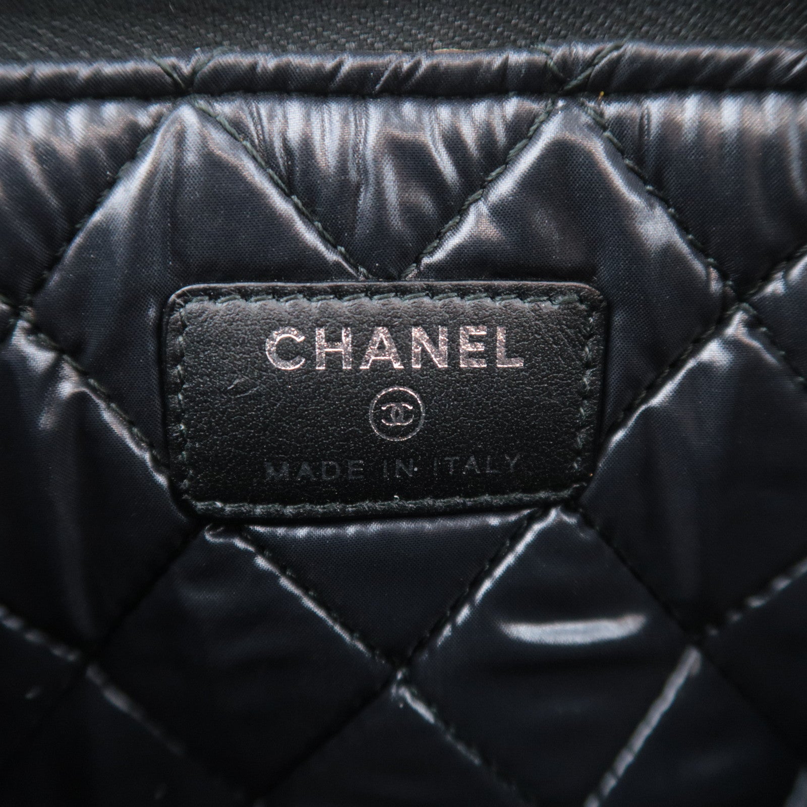 CHANEL Deauville Tweed Clutch Bag Gray