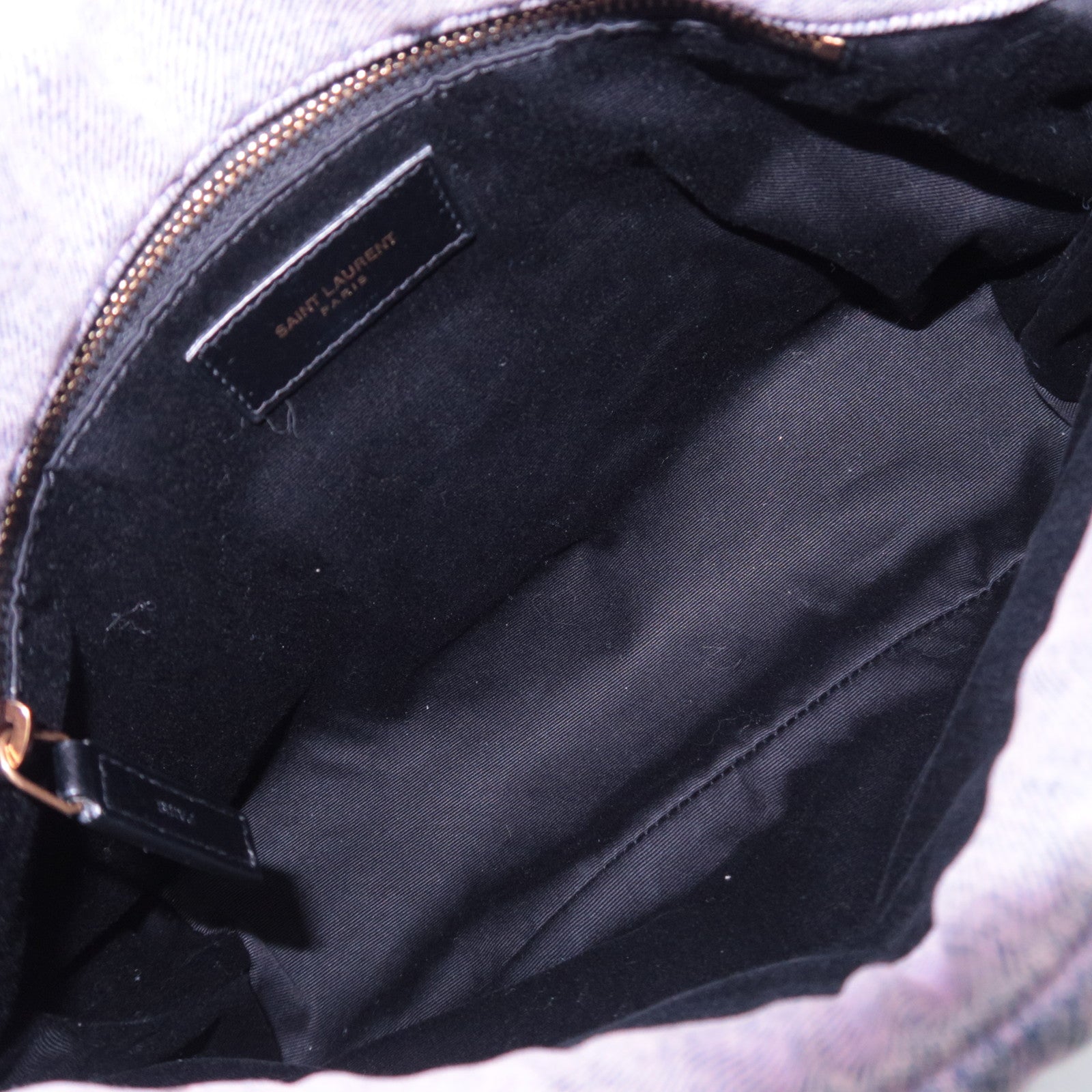 SAINT LAURENT Loulou Puffer Small Denim Chain Shoulder Bag 577476