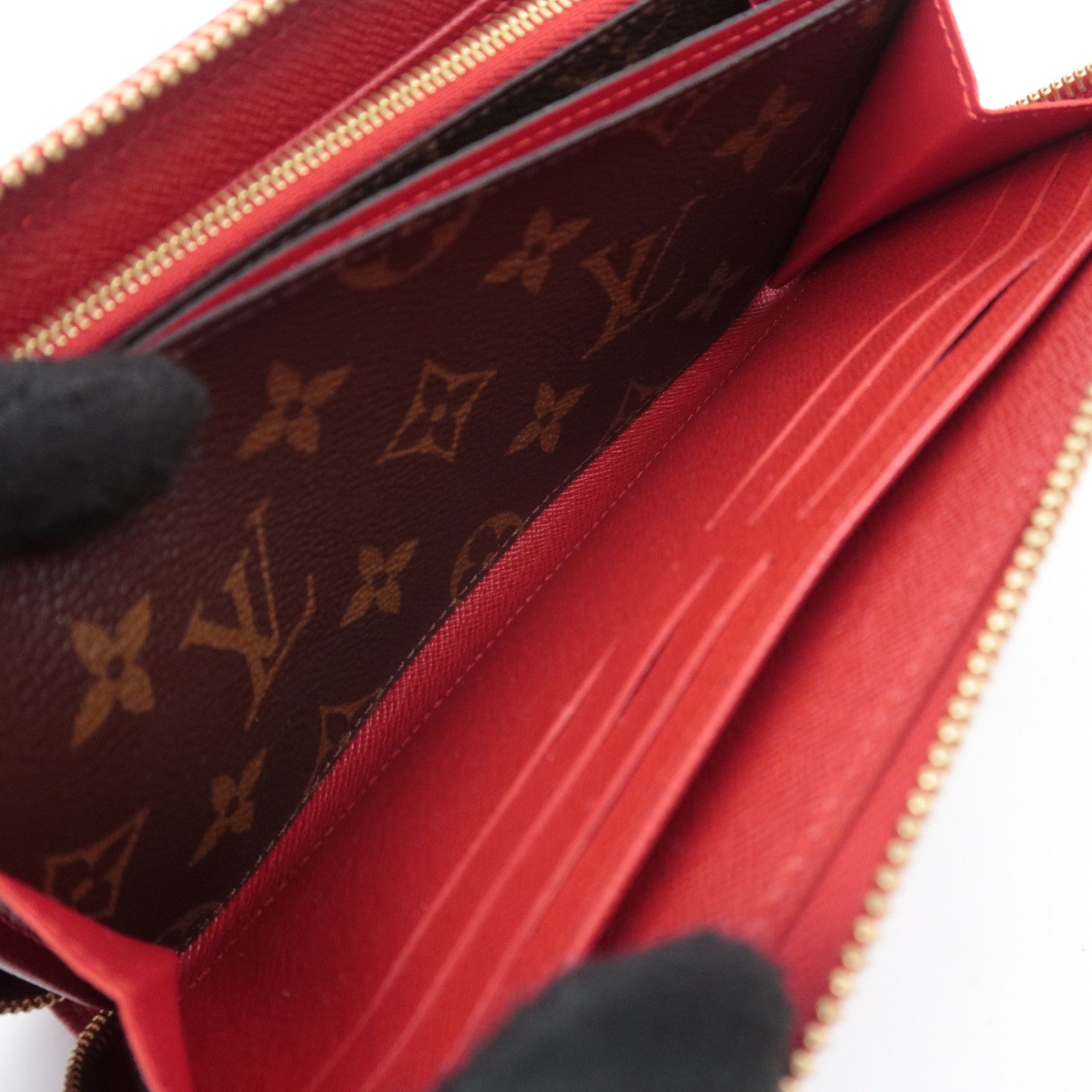 Louis Vuitton Monogram Retiro Zippy Wallet Cerise M61854
