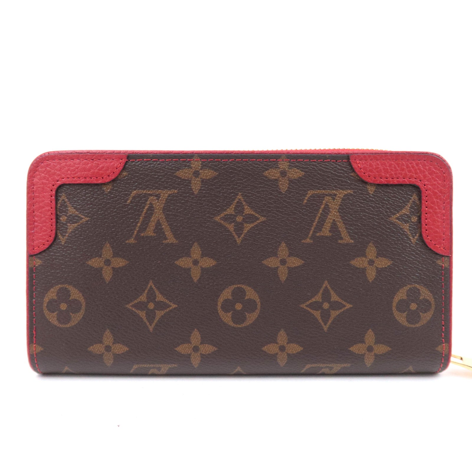 Louis Vuitton Monogram Retiro Zippy Wallet Cerise M61854