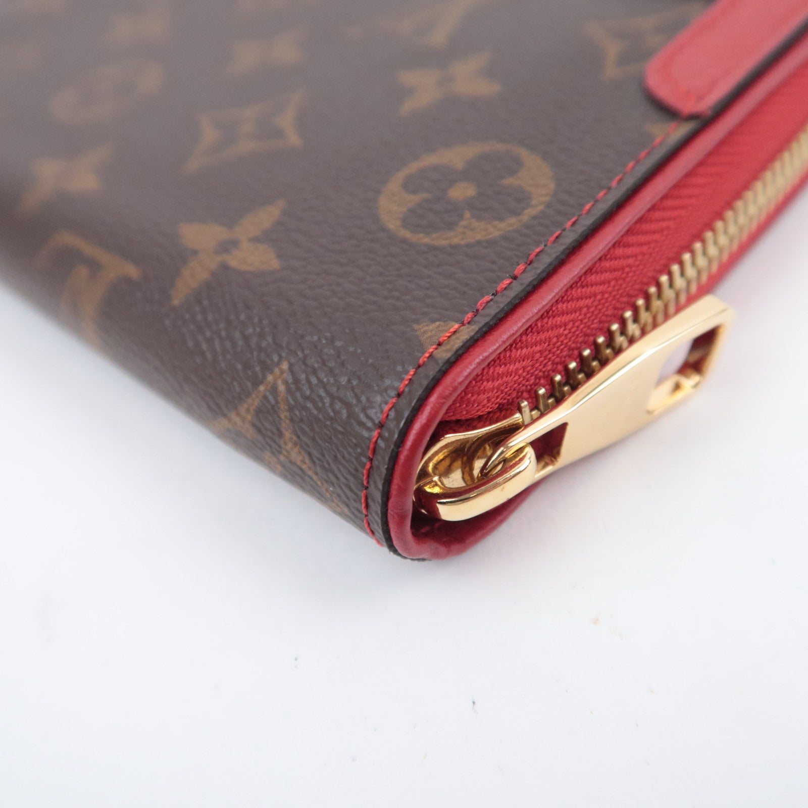 Louis Vuitton Monogram Retiro Zippy Wallet Cerise M61854