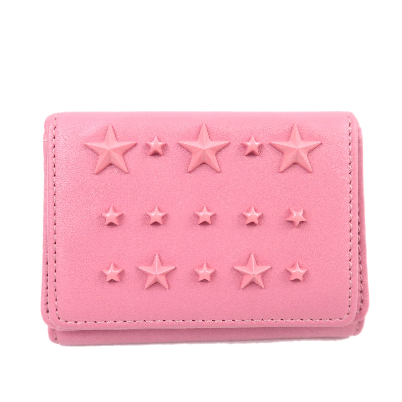 JIMMY CHOO Star Studs Leather Wallet Pink91837