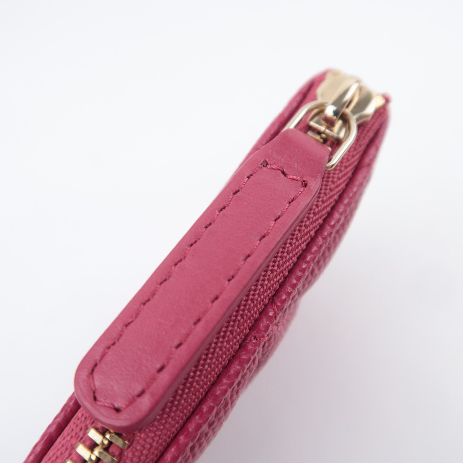 CHANEL Coco Mark Matelasse Classic Mini Pouch Caviarskin Pink A82365