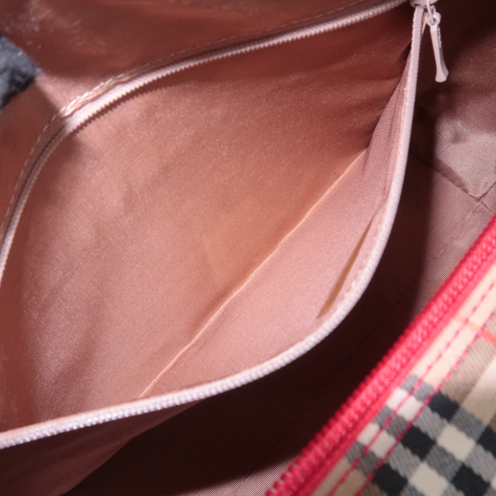 BURBERRY Nova Plaid Shoulder Bag Canvas Leather Beige