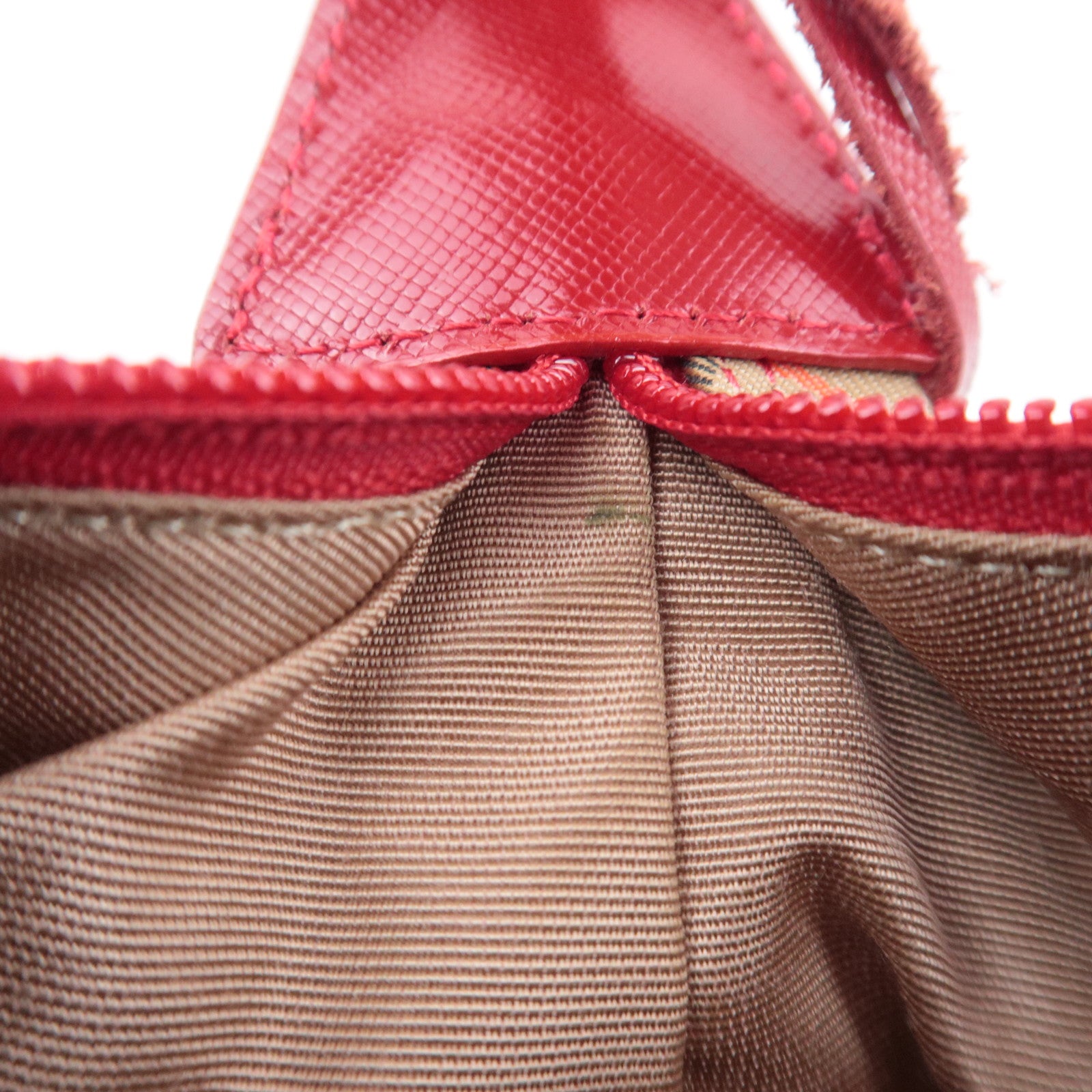 BURBERRY Nova Plaid Shoulder Bag Canvas Leather Beige