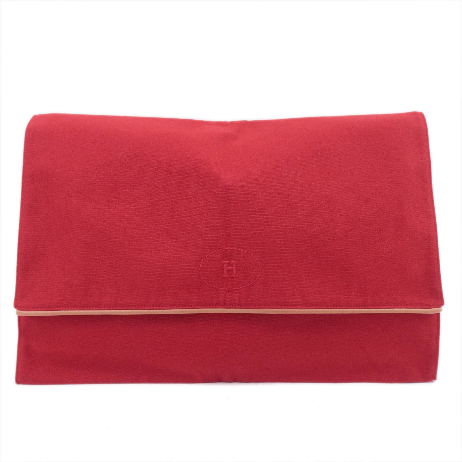 HERMES Bolide Dress Shirt Storage Pouch Tapis De Selle Red   91873