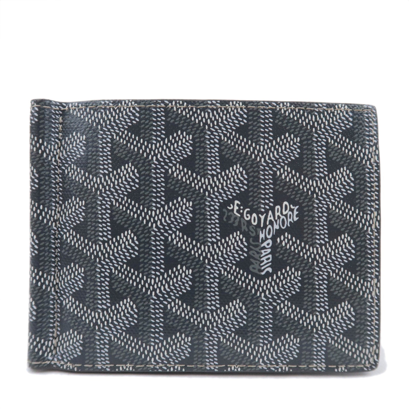 GOYARD Herringbone Saint-Thomas Money Clip Bill Wallet PVC Gray   91879
