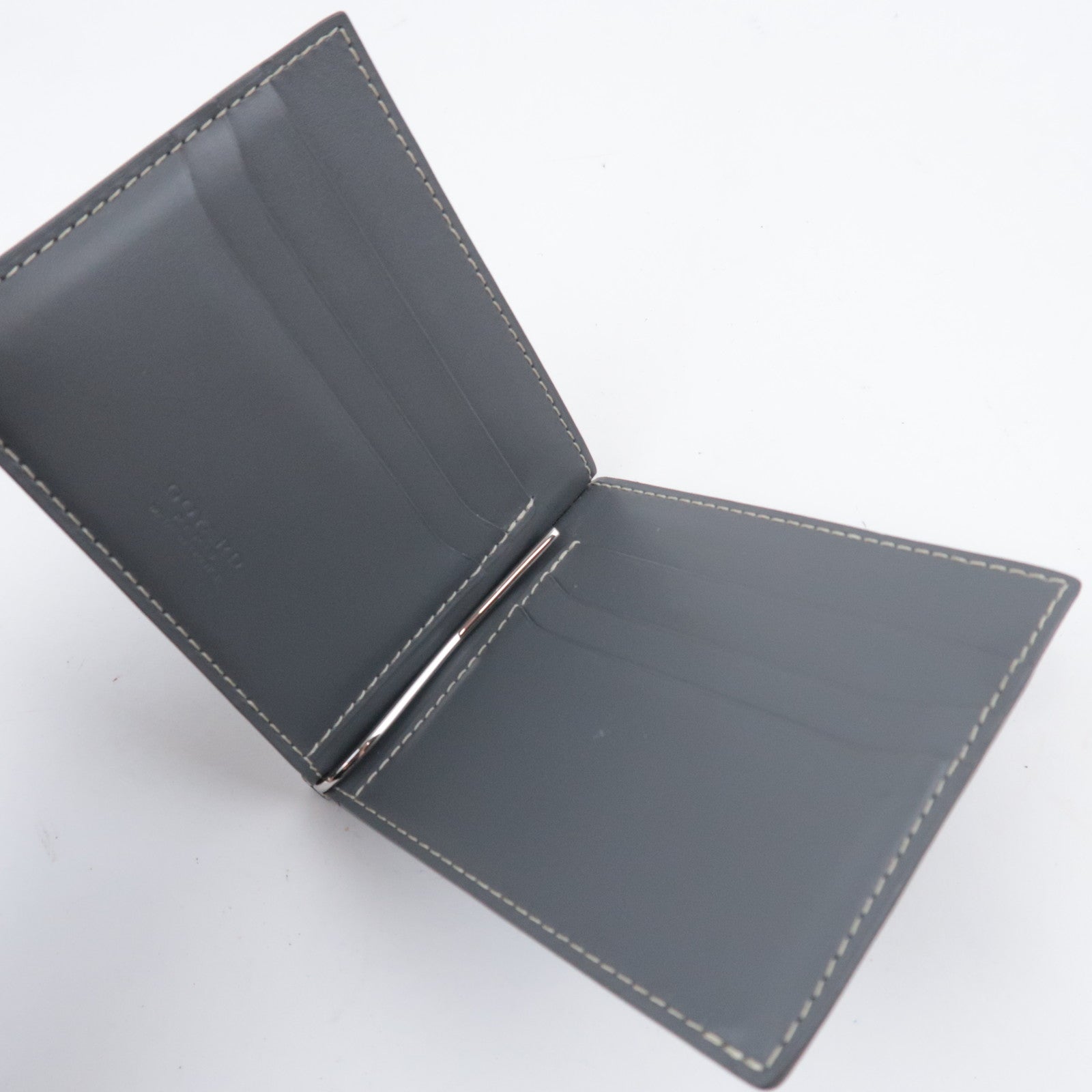 GOYARD Herringbone Saint-Thomas Money Clip Bill Wallet PVC Gray